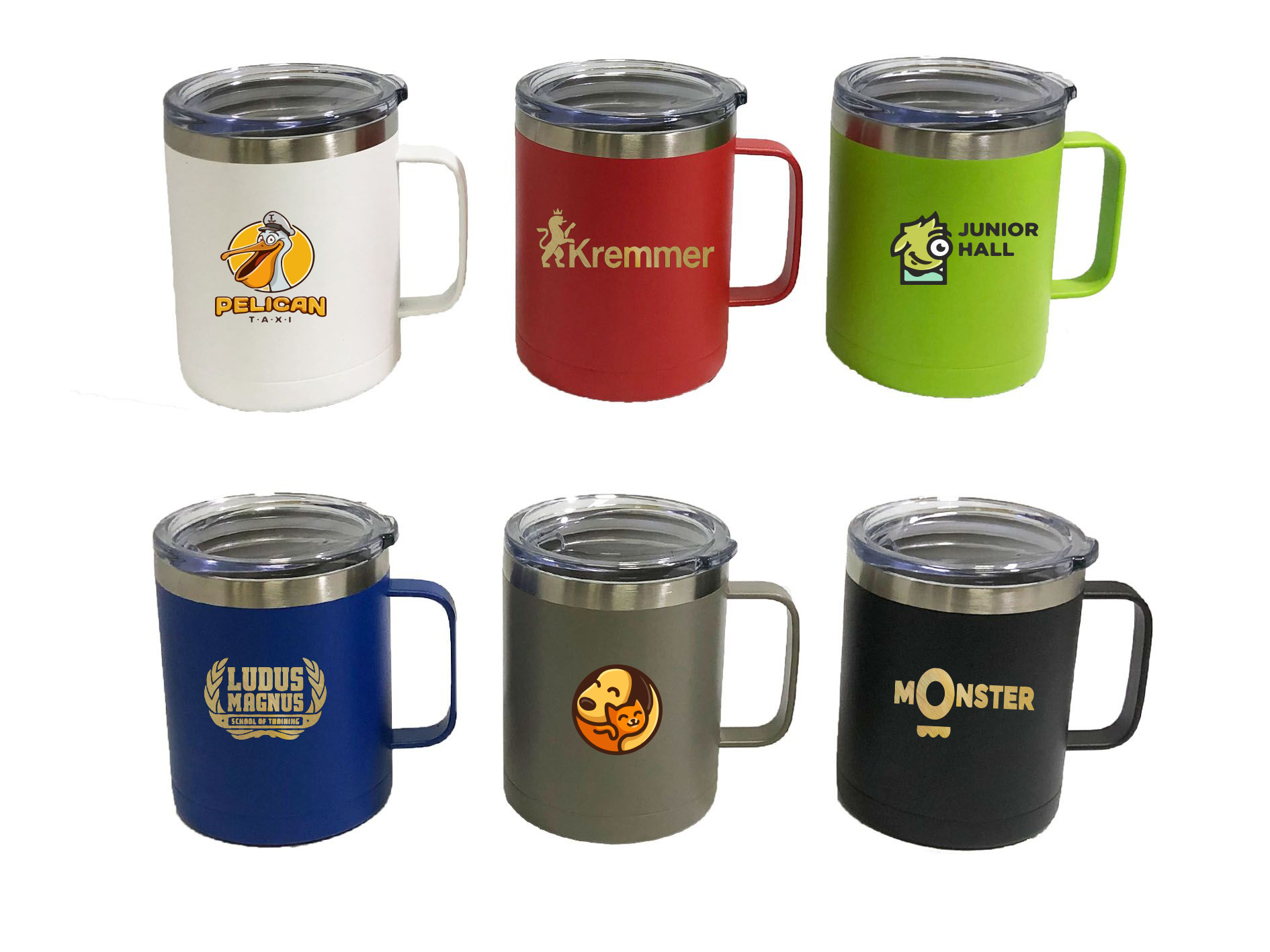 Endura 14oz Double Wall Mug with SS Outer, Plastic Liner and Handle with Ringneck 15