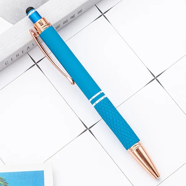 Quilted Grip Soft T Metallic Stylus Pen with Rose Gold 5
