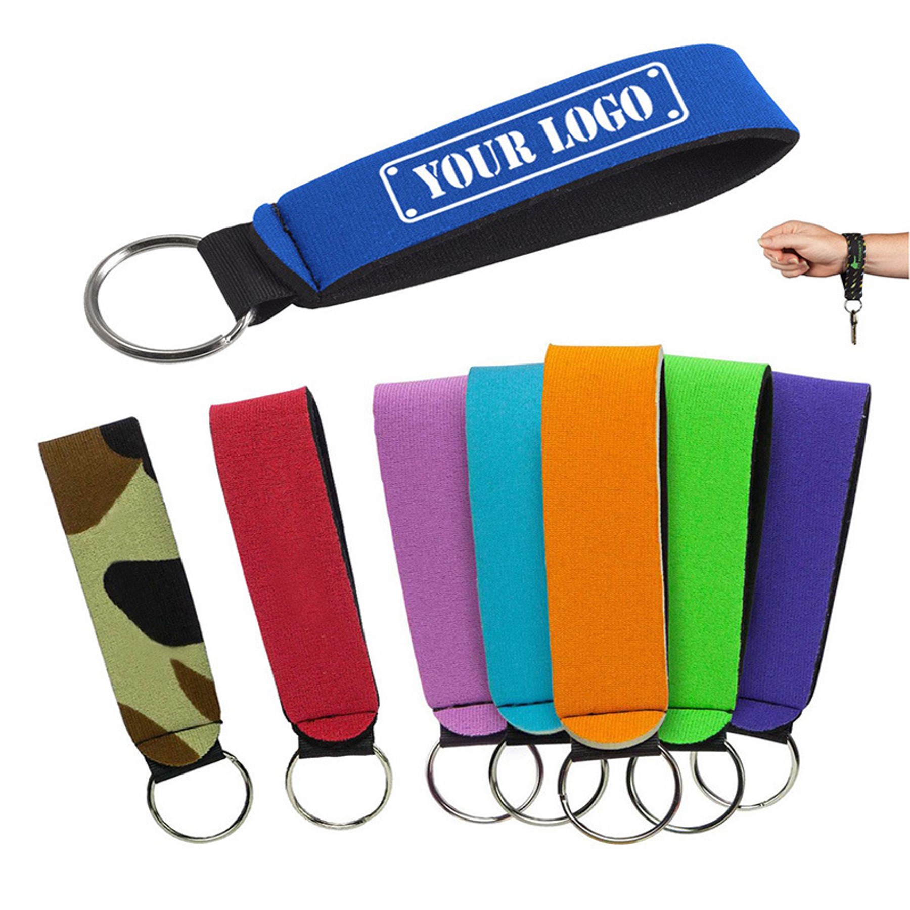 Neoprene Wristband With Key Ring (direct import) 7