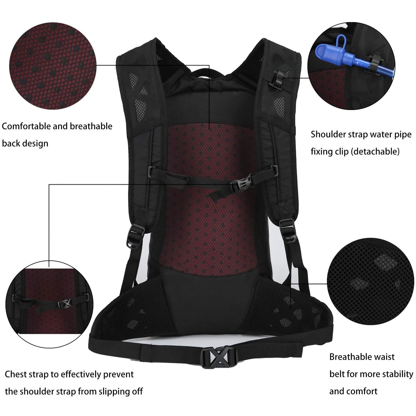 Tactical Hydration Pack Backpack, Military Daypack For Cycling, Hiking, Running, Climbing, Hunting 5