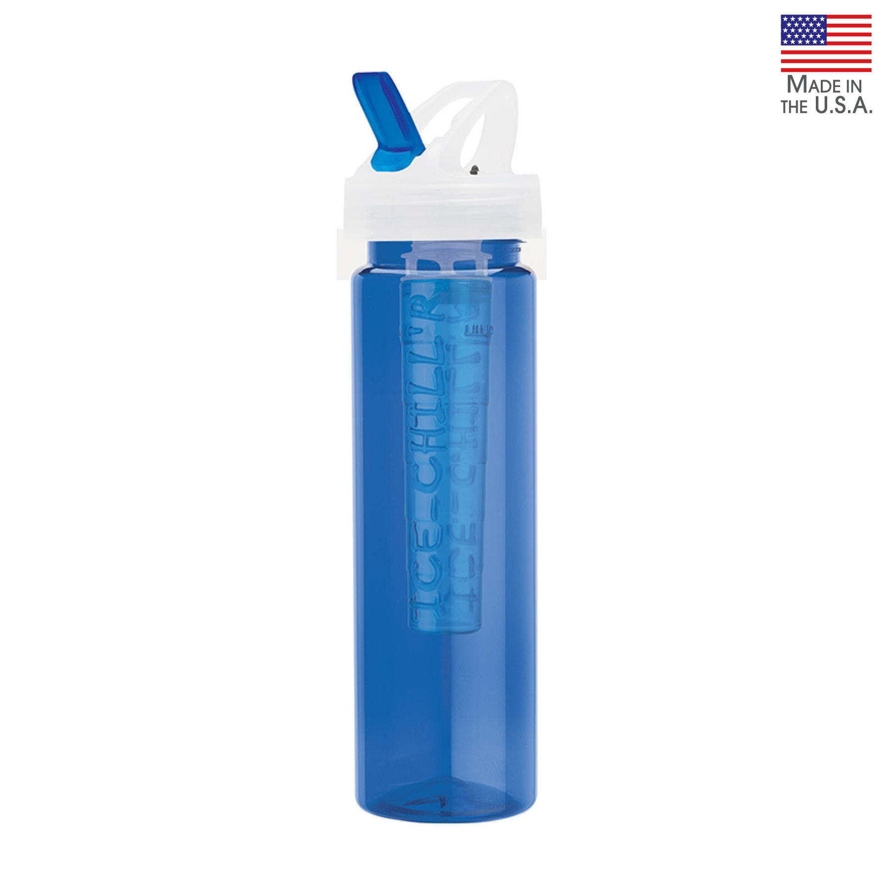 Laguna 32 oz. PET Bottle with Flip Spout & Ice Stick 4