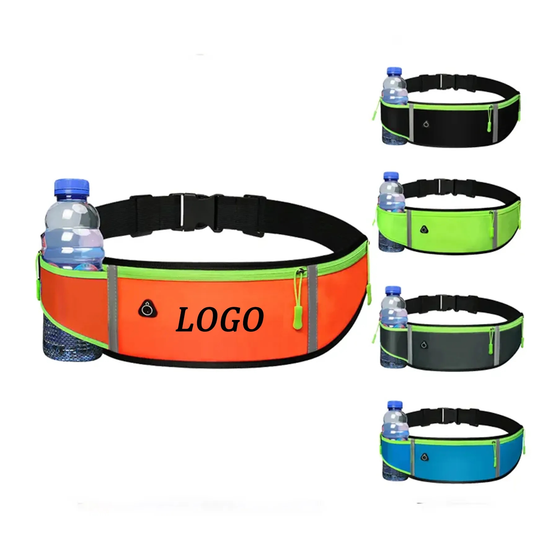 Waterproof Nylon Waist Pack with Water Bottle Holder Outdoor 3