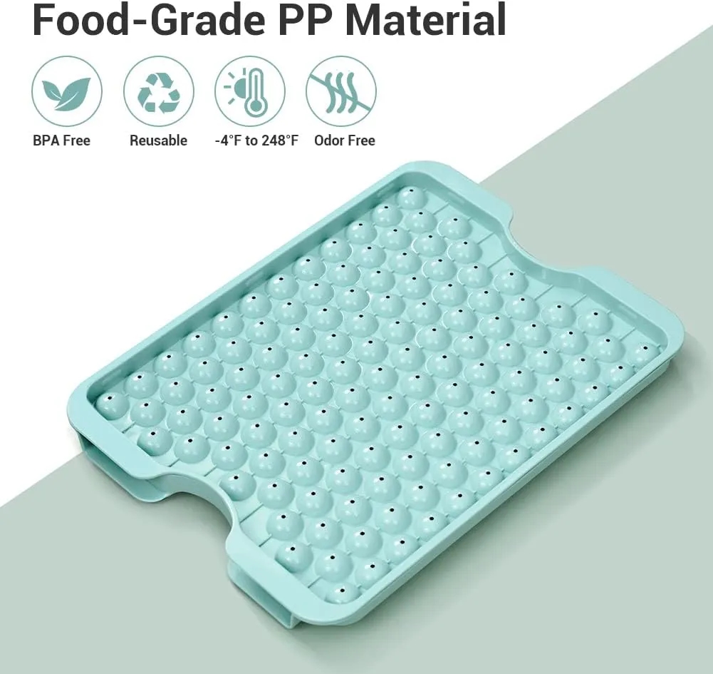 Mini Ice Cube Tray with Lid and Bin- 123X2 Pcs 5