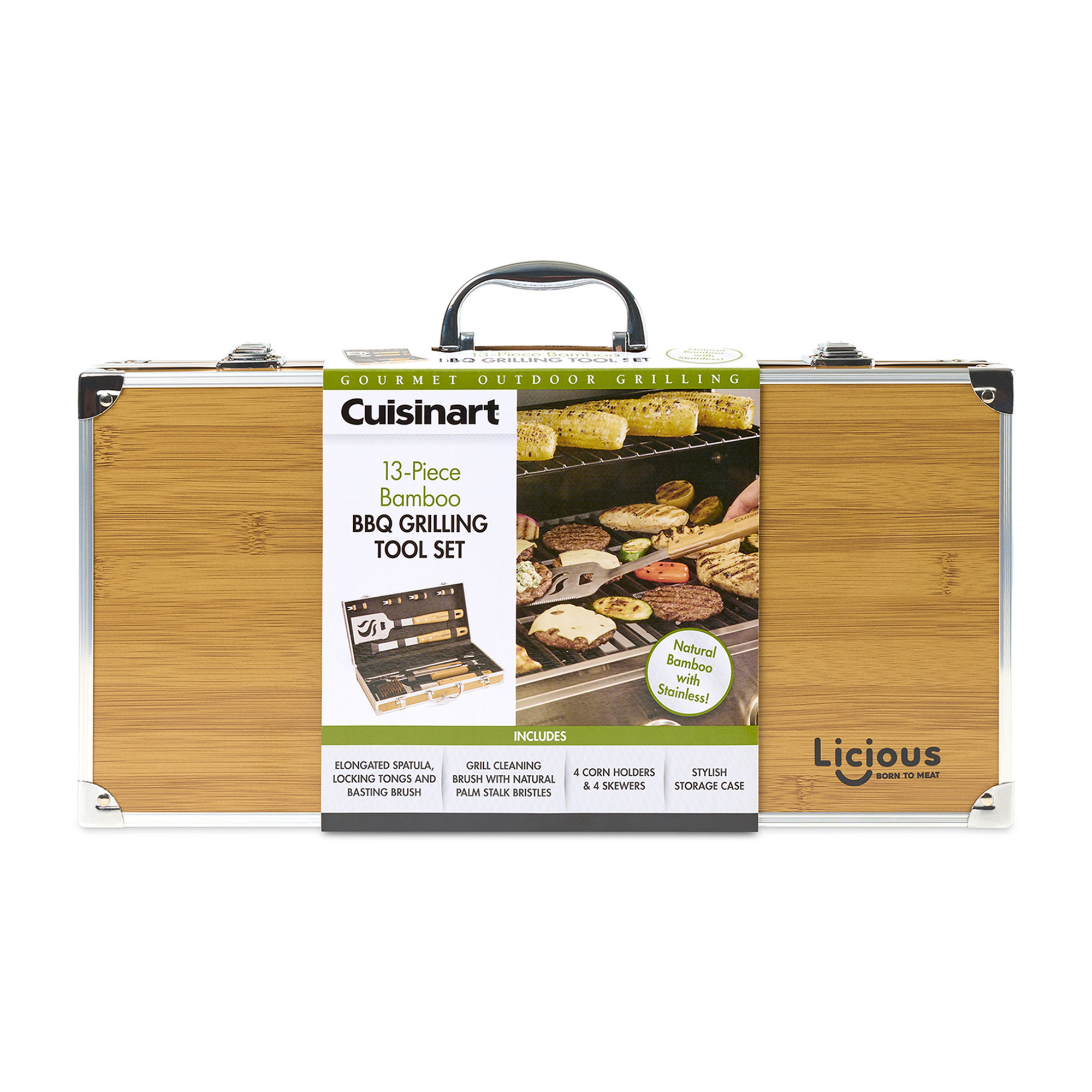 Cuisinart Outdoors® Bamboo 13 PC Grill Tool Set 8