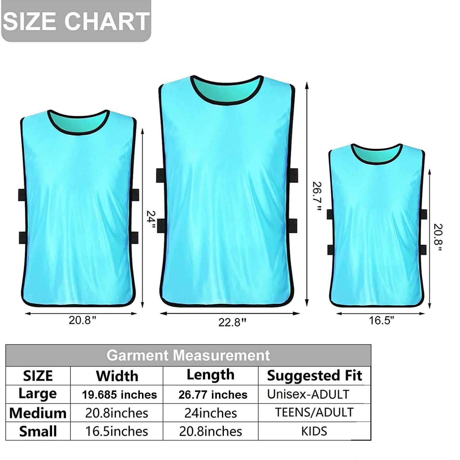 Unisex 160 GSM Birdseye Mesh Performance Training Pinnies 8