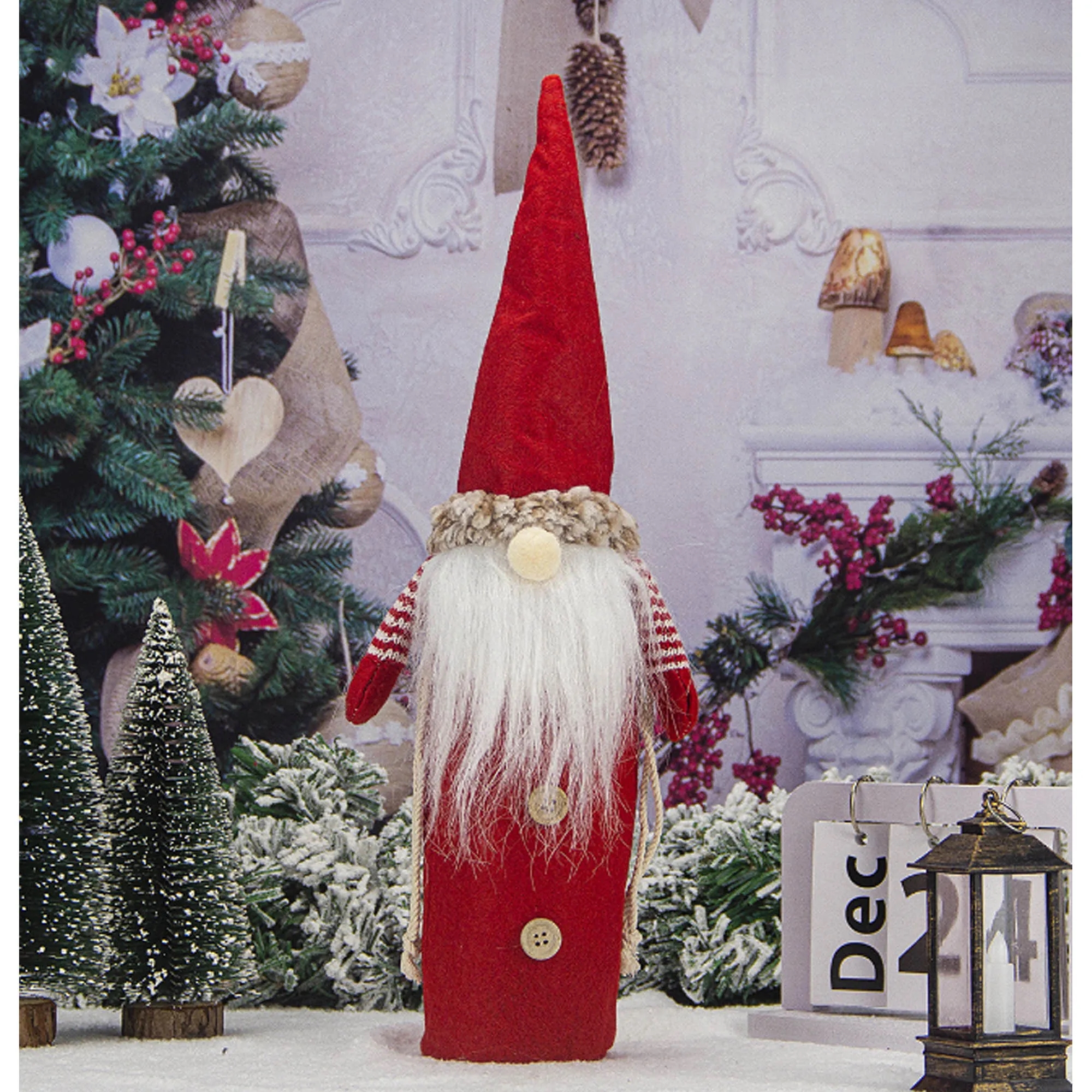 Christmas Gnome Wine Bottle Cover 8
