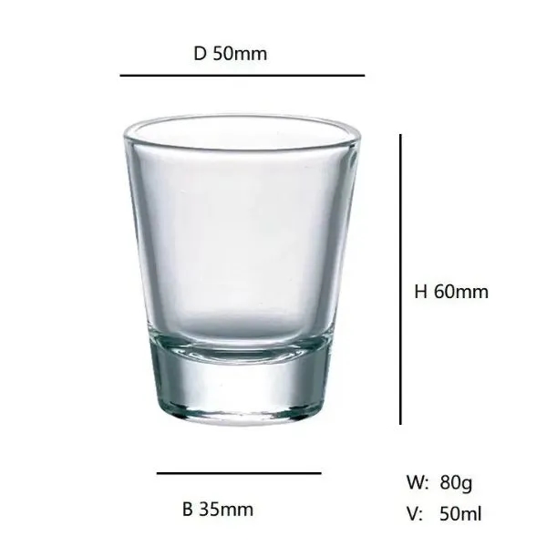 Shot Glass 50 mL with Folding Box and Raffia Fill 2
