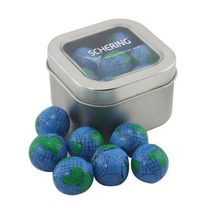 Window Tin with Chocolate Globes 1