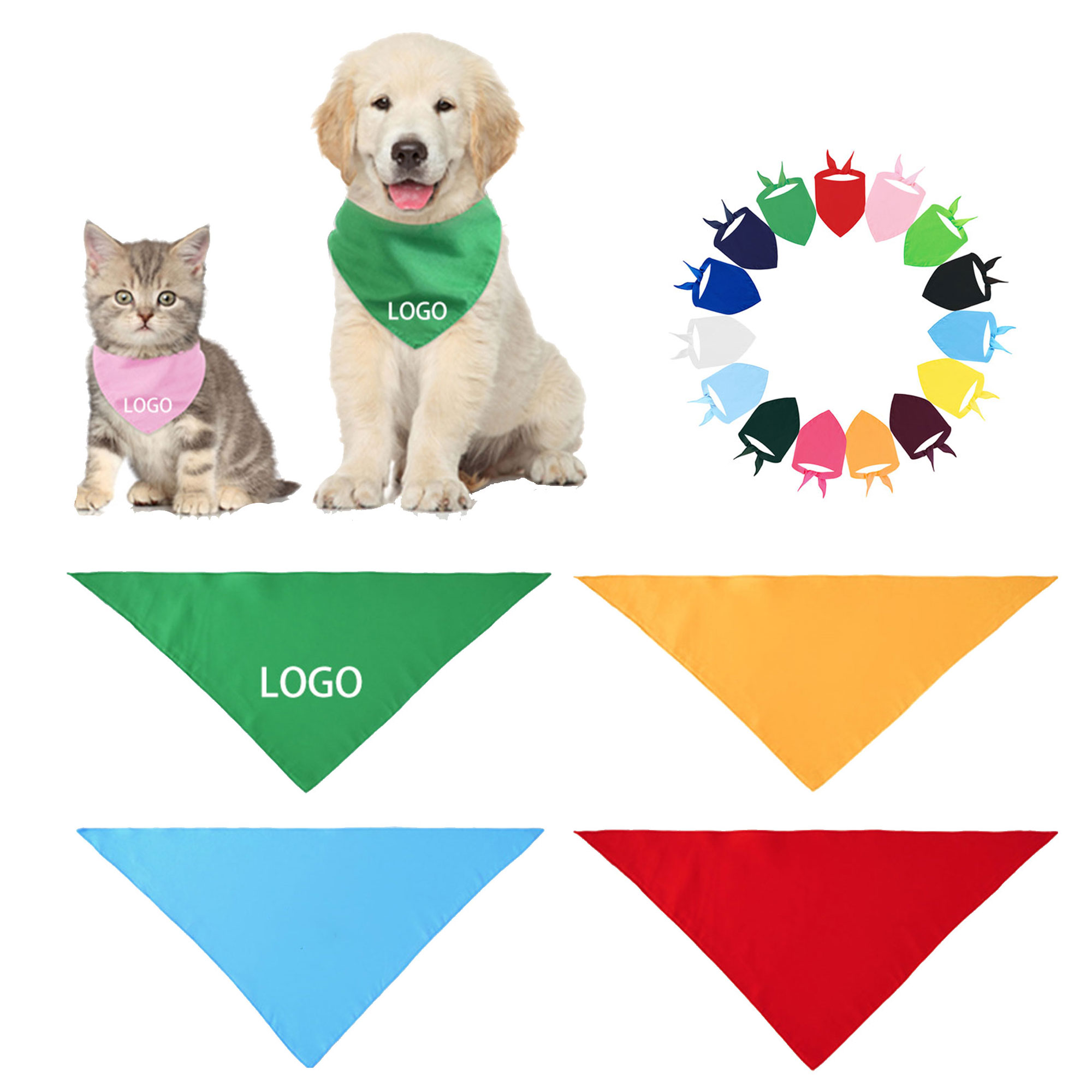 Large Pet Bandana Dog Cat Bib Scarf 2