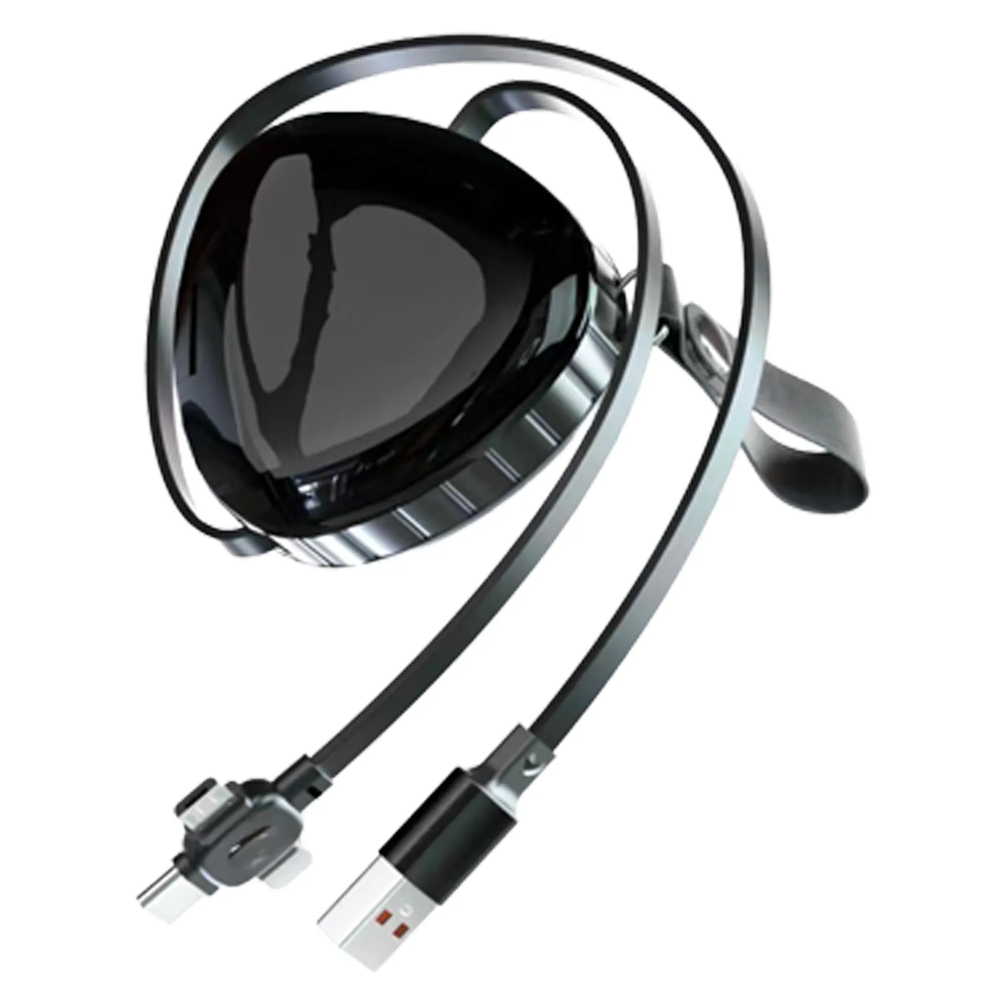 Fast Charge 1-to-3 Data Cable with Retractable C 2