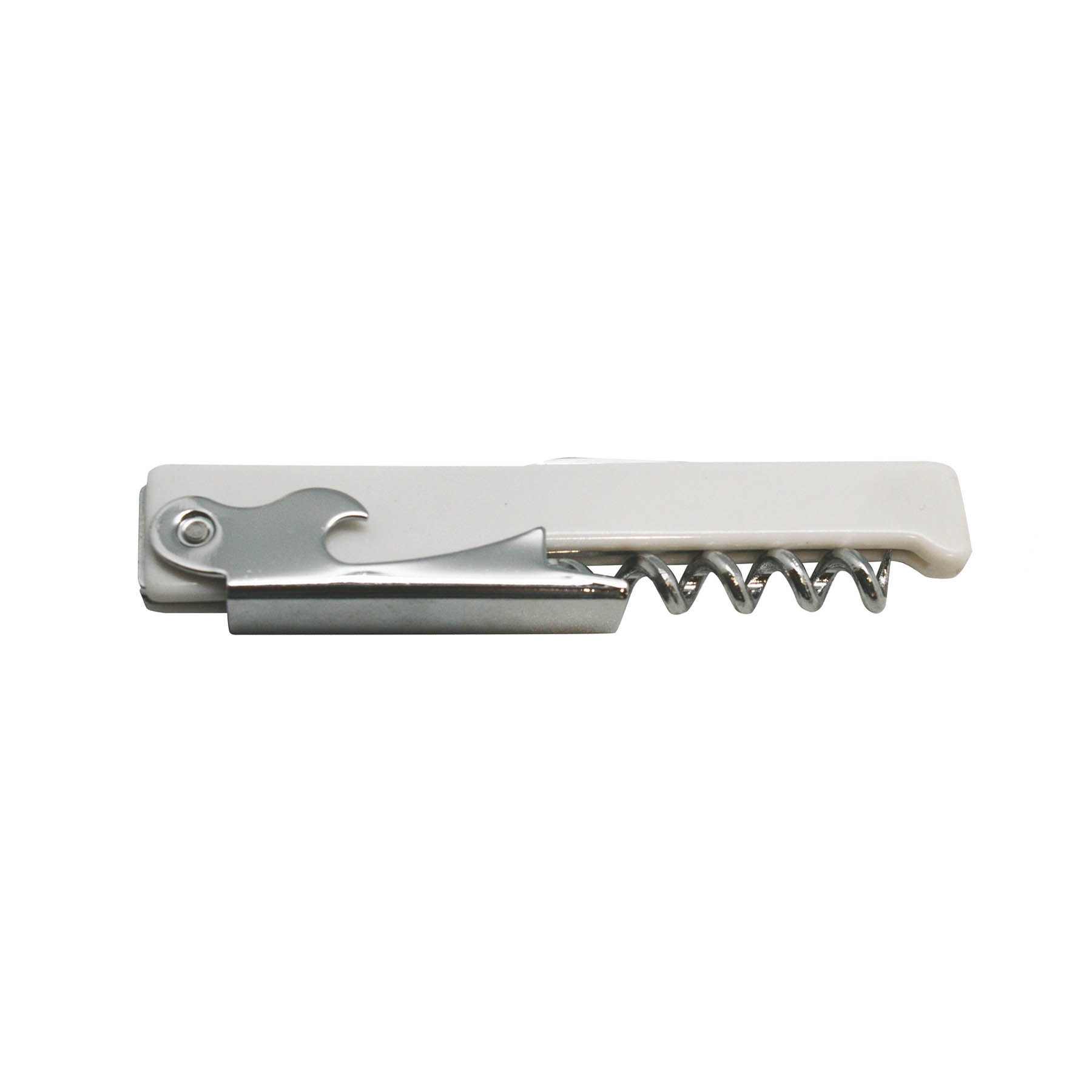 Metal Wine Opener with Corkscrew, Knife, and Plastic Handle 2