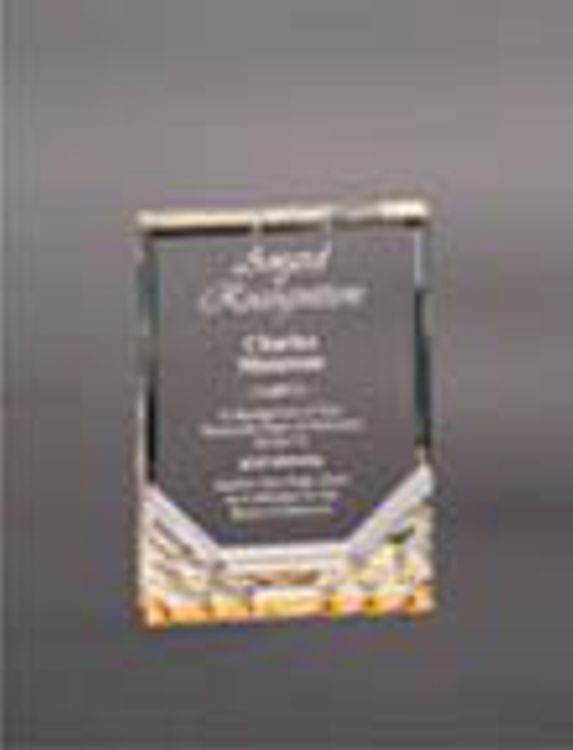 3.5" x 5" Gold Jewel Mirage Acrylic Award