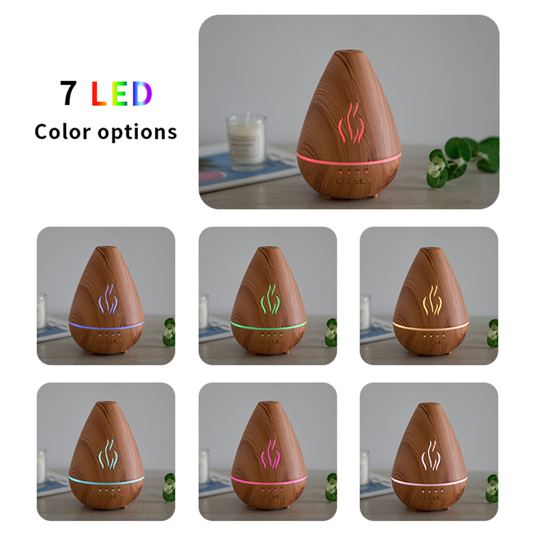 Usb Essential Oil Led Night Light Mist Humidifier 2