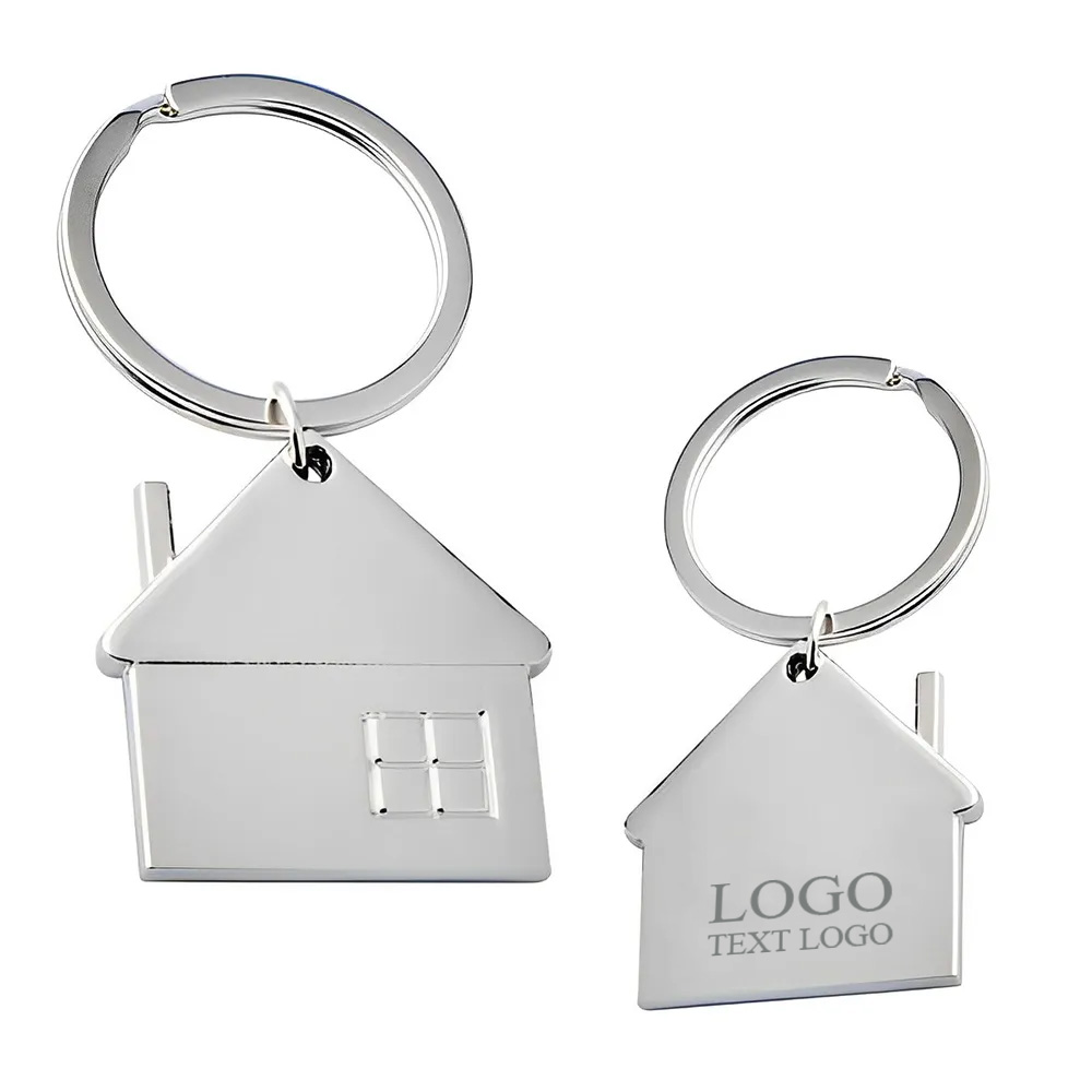 Custom House Shape Metal Key Tag 5