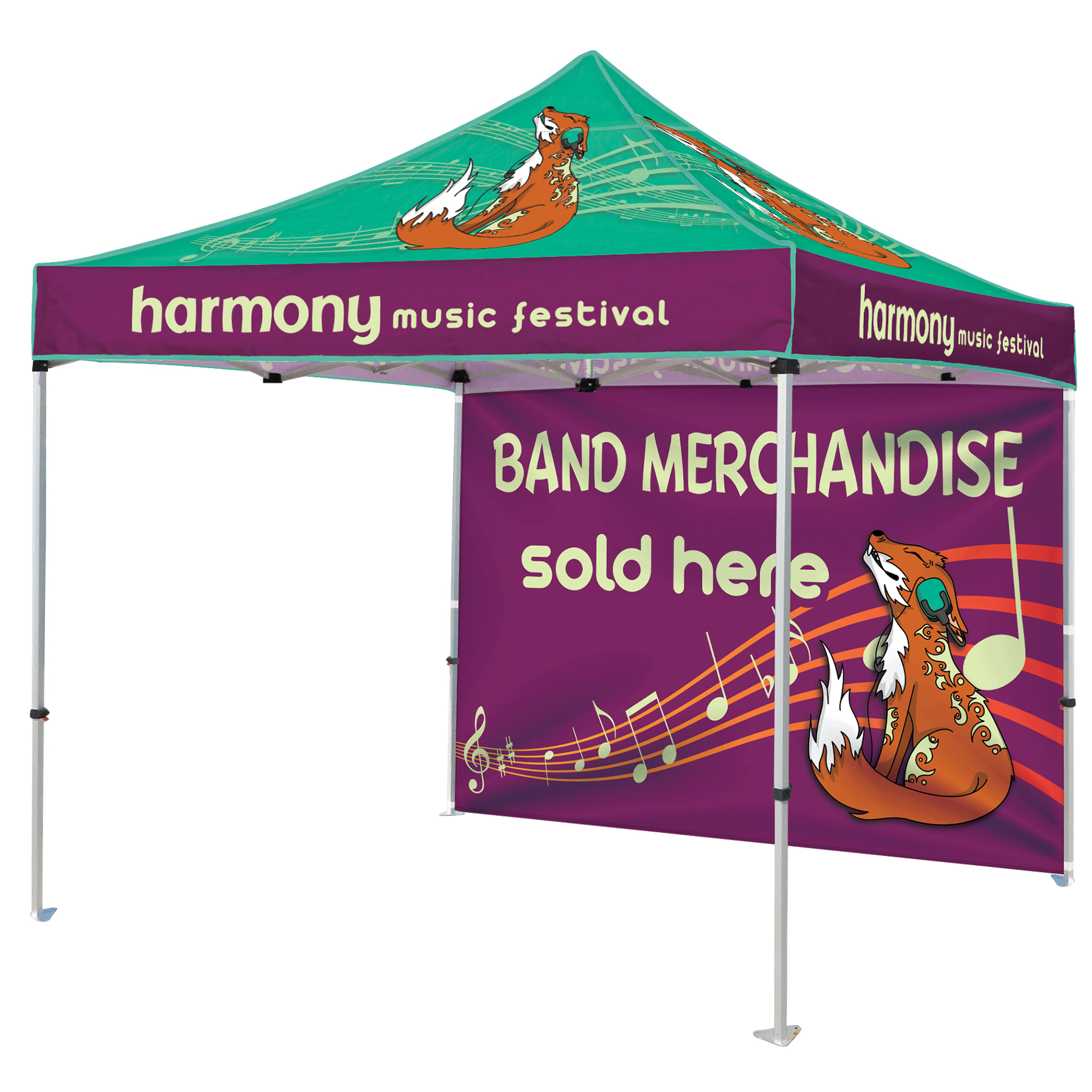 10' Heavy Duty Tent With One Full Wall 4