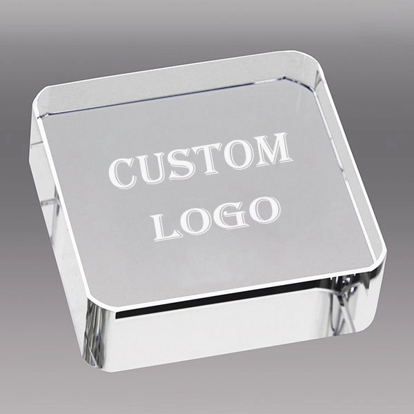 Crystal Glass Square Paperweights 3
