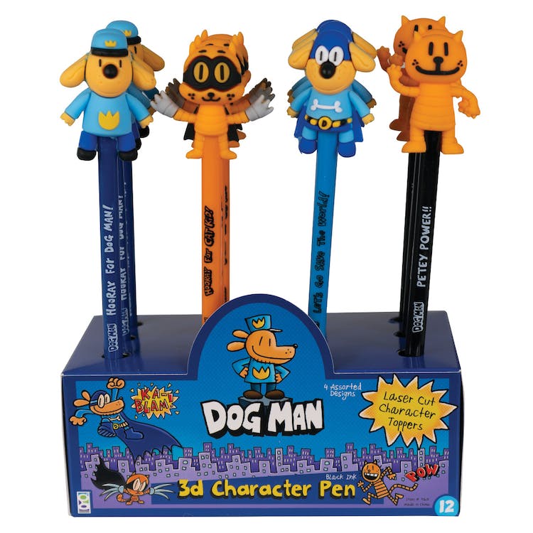 Dog Man 3D Character Pens - Black Ink