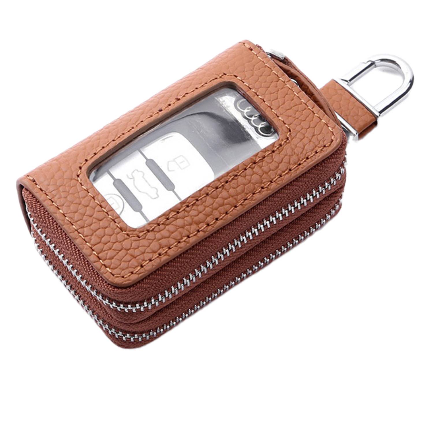 Durable car key bag w/ double zippers 7