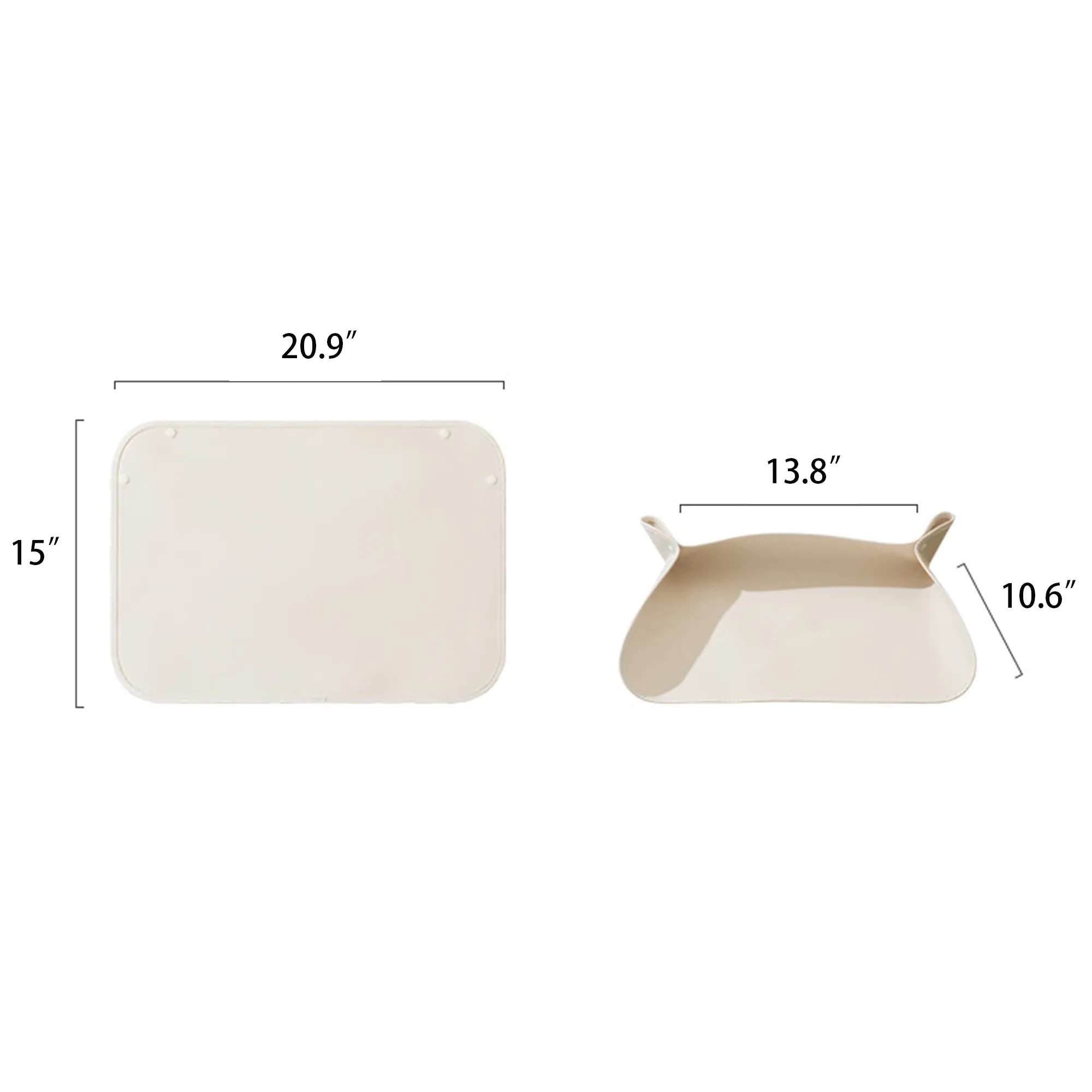Leather Pet Non-slip Feeding Mat With Buckle MOQ 20Pcs 5