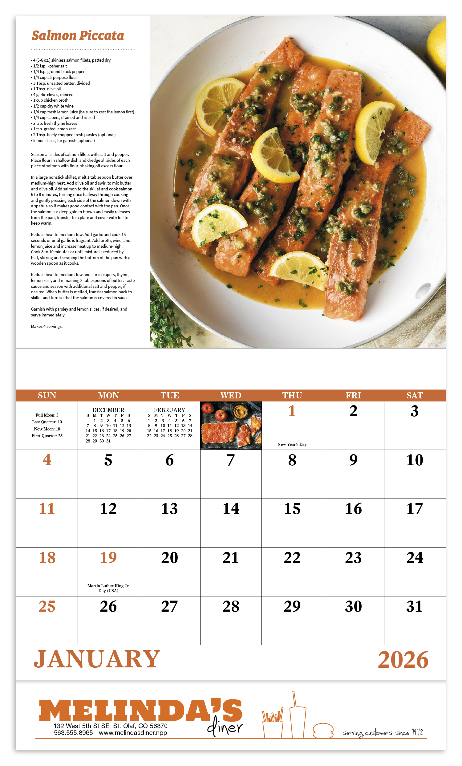 Good Value™ Delicious Dining - Stapled Calendar 12
