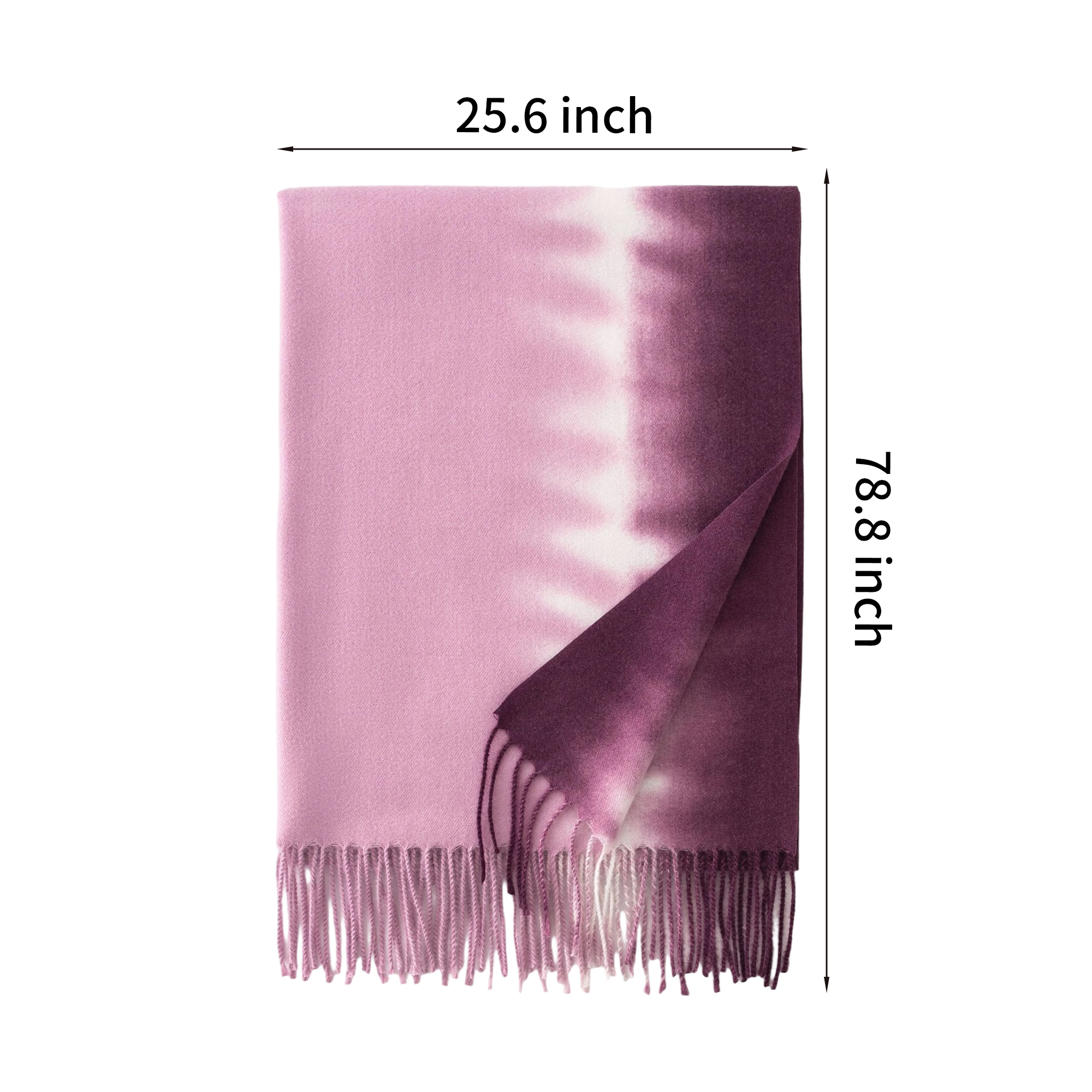 Faux Cashmere Gradient Shawl Scarf 78.8" Length x 25.6" Width 14