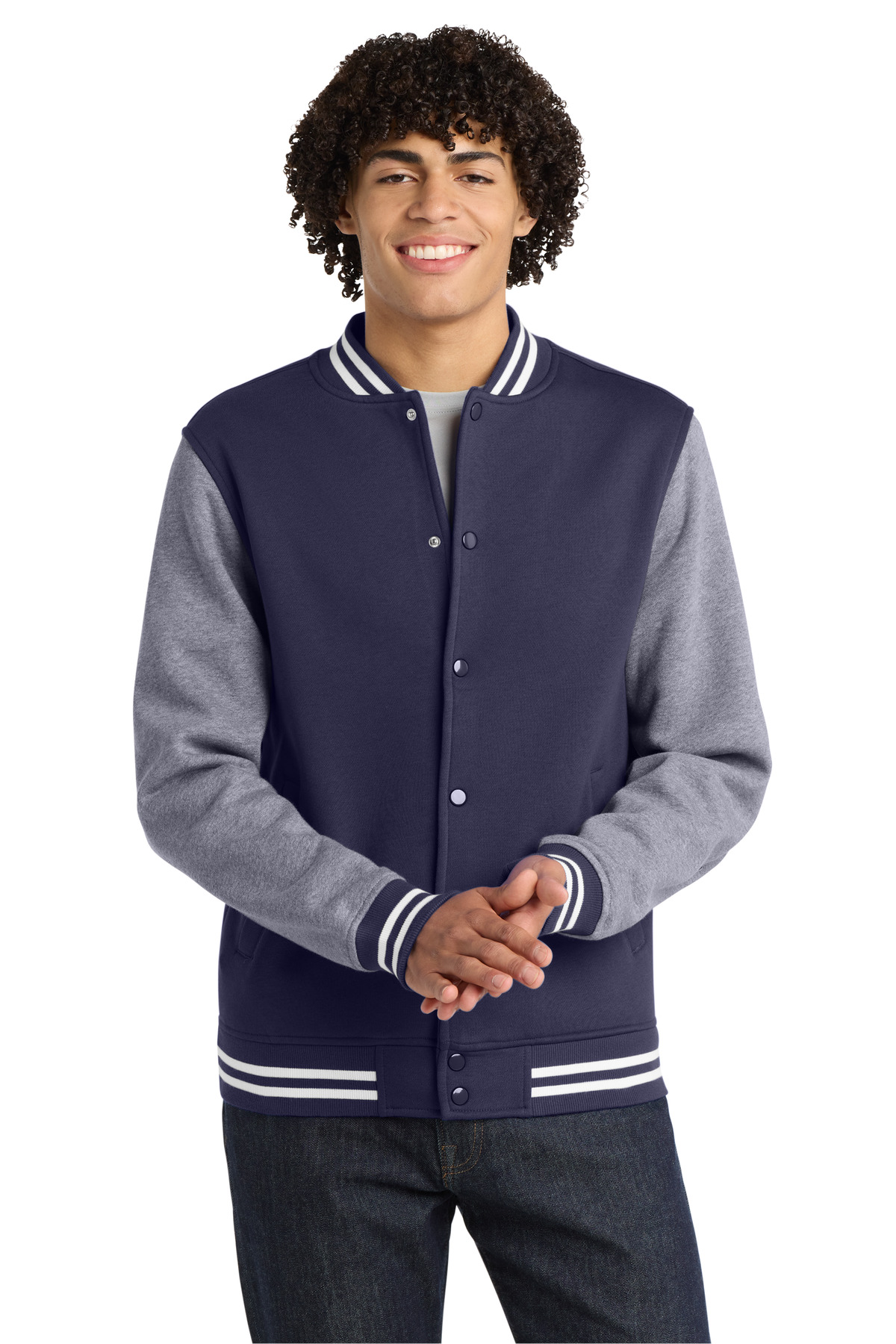 Sport-Tek Fleece Letterman Jacket. ST270 8