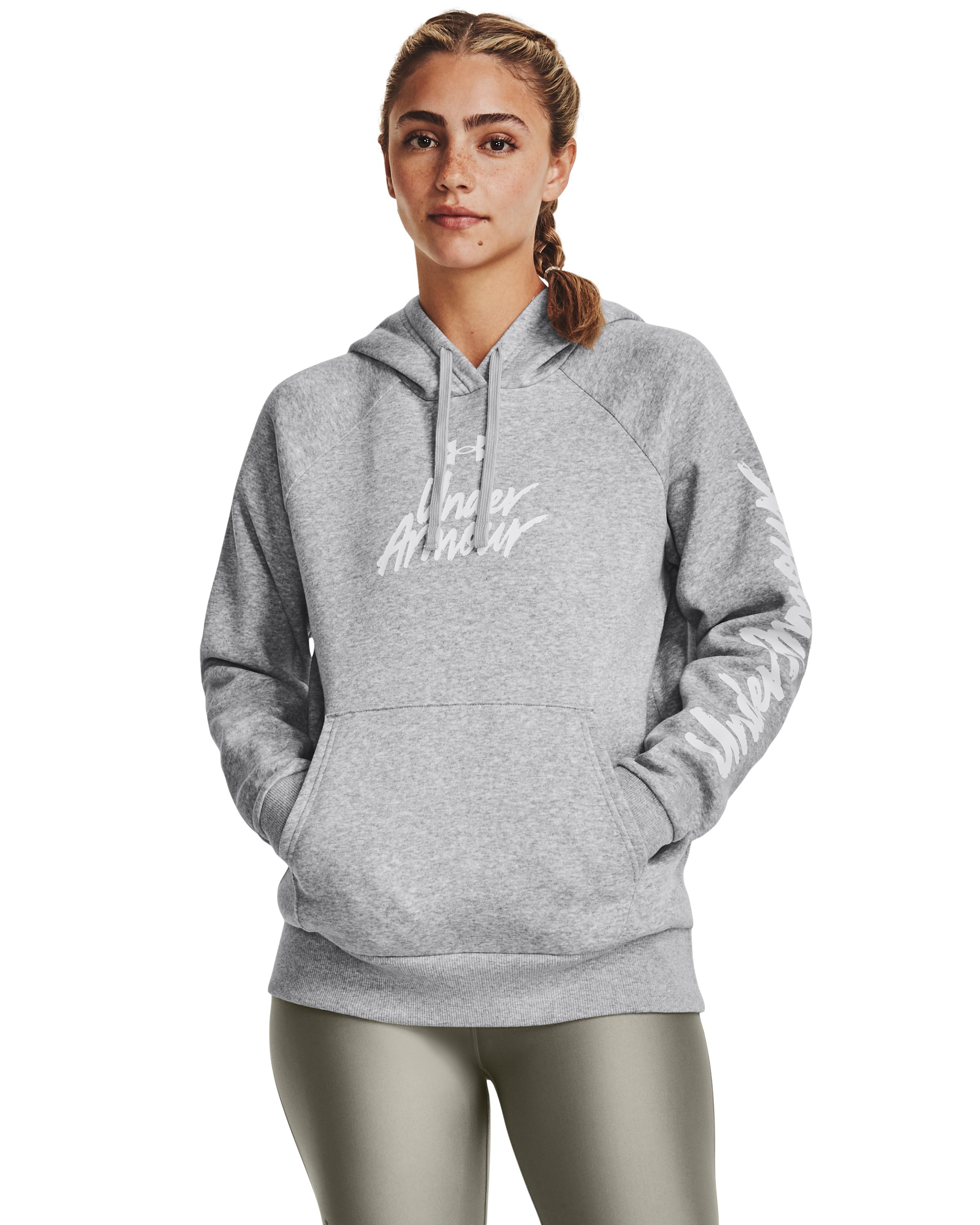 Women's UA Rival Fleece Graphic Hoodie  3