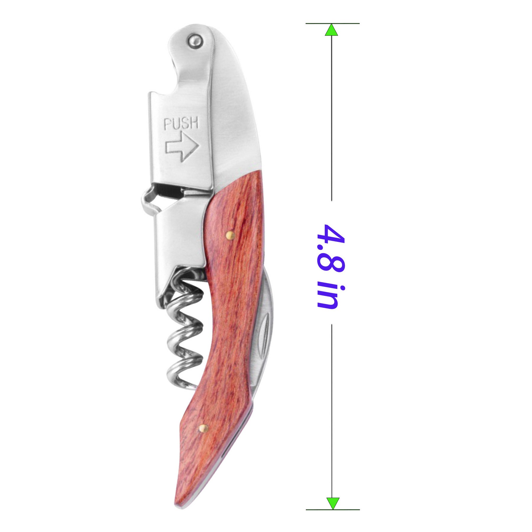 Stainless Steel Wood Handle Wine Opener 5