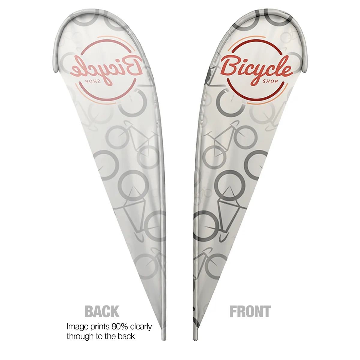 Teardrop Flag Single Sided 12ft Graphic 1