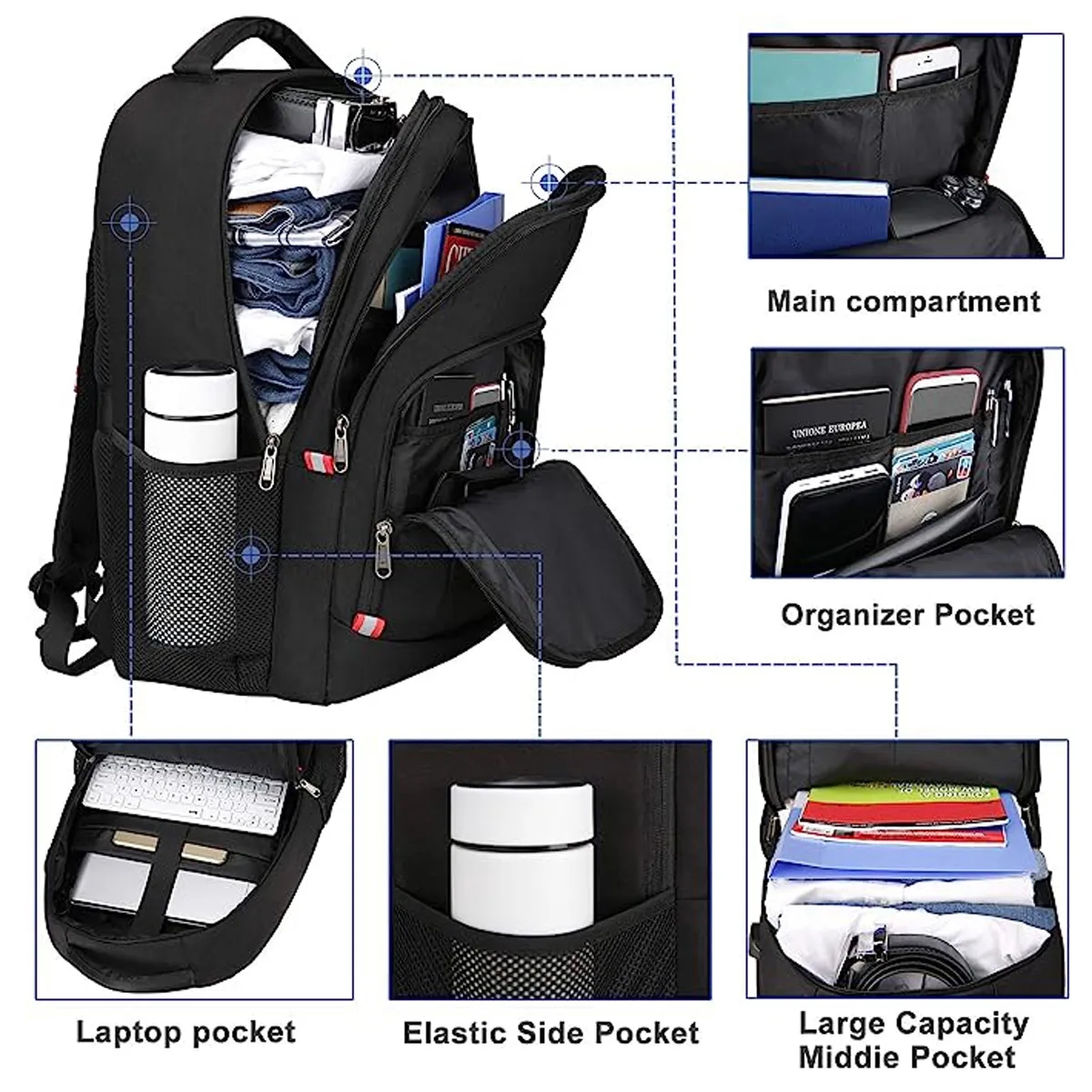 Lightweight Business Laptop Backpack with USB Charging Port 4