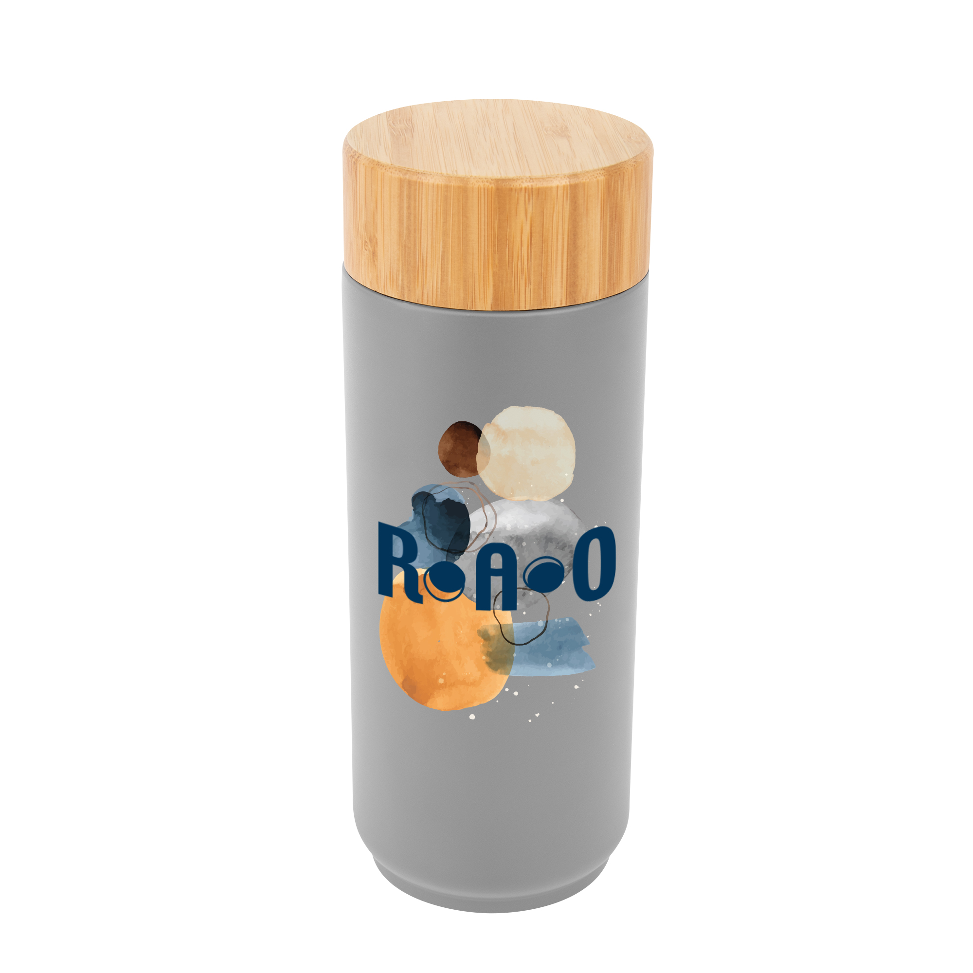 16 Oz. Stainless Steel Lexington Bottle With Bamboo Lid 1