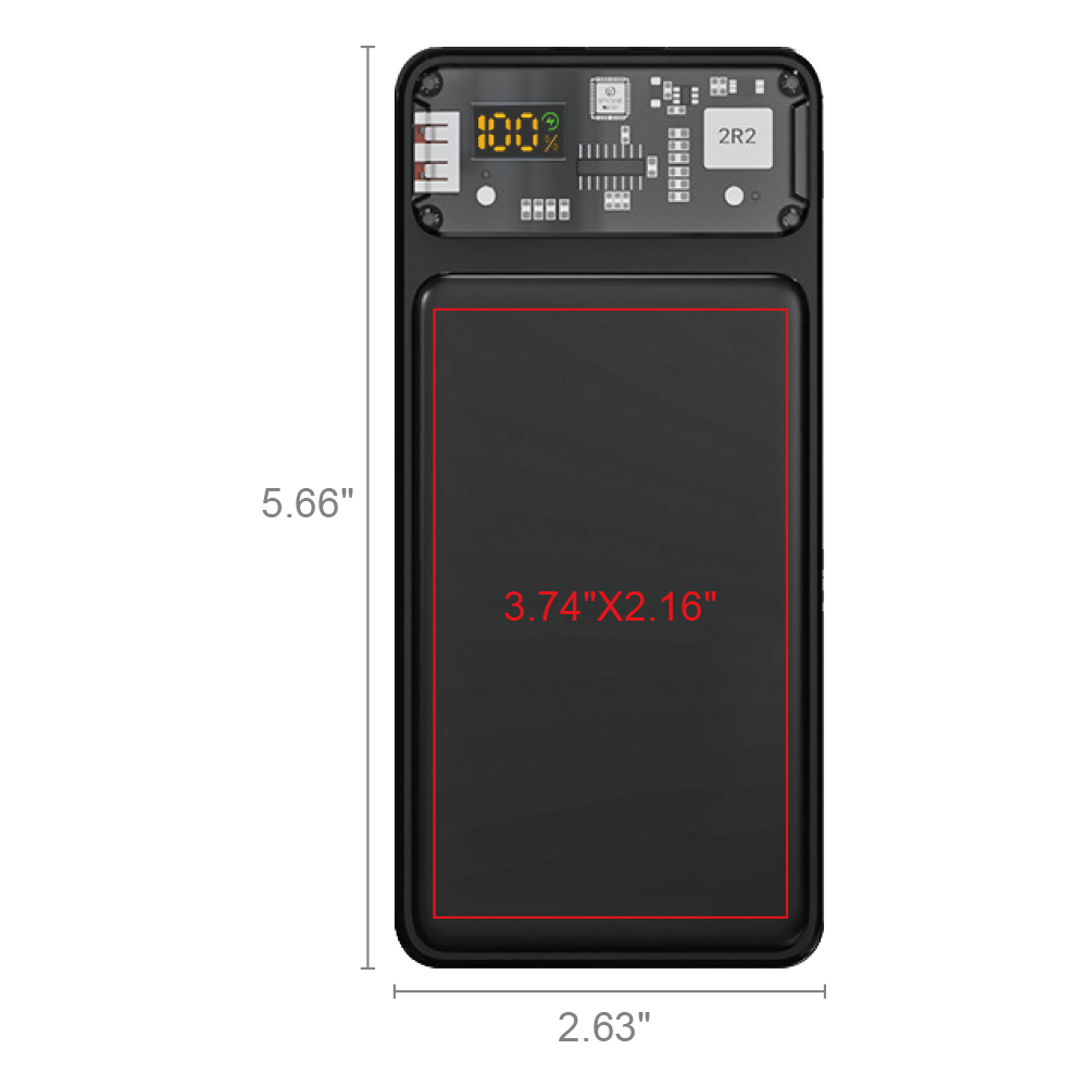 Galena Transparent Corded Power Bank 10000