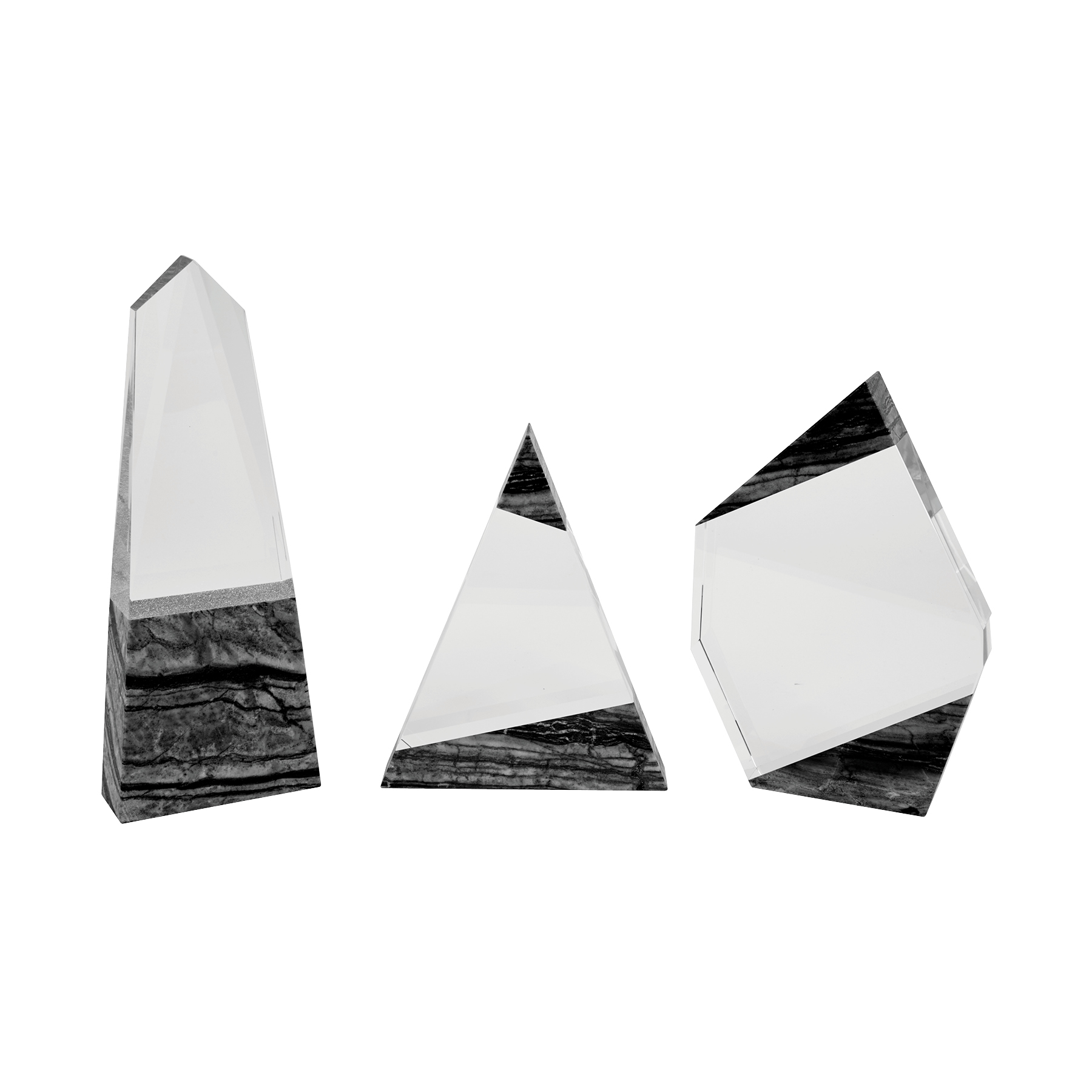 Aquila Crystal Polygon with Marble Trim 5
