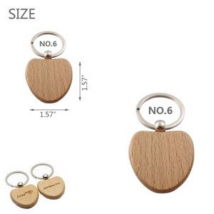 Customizable Wooden Multi Shapes Keychain 10