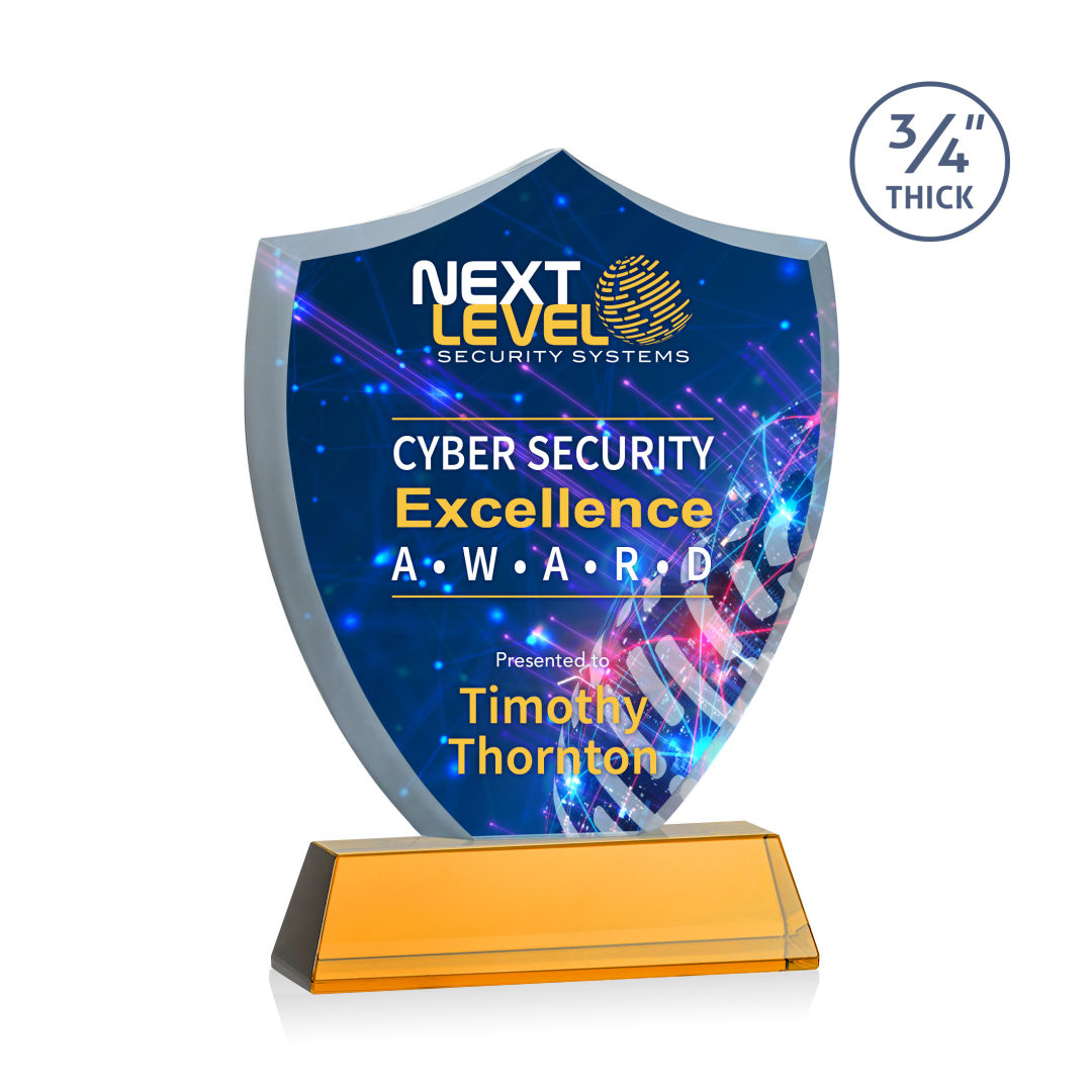 Scudo Shield VividPrint™ Award on Newhaven - Amber 10