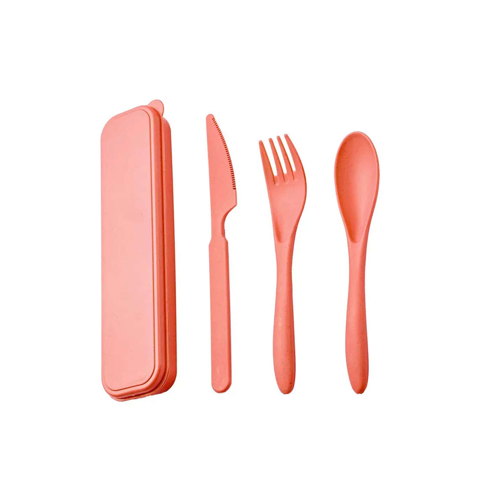 Wheat Straw Cutlery Travel Set With Carry Case 4
