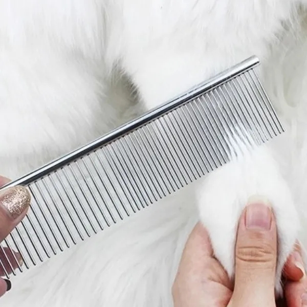 Electroplating stainless steel beauty comb for pets 6