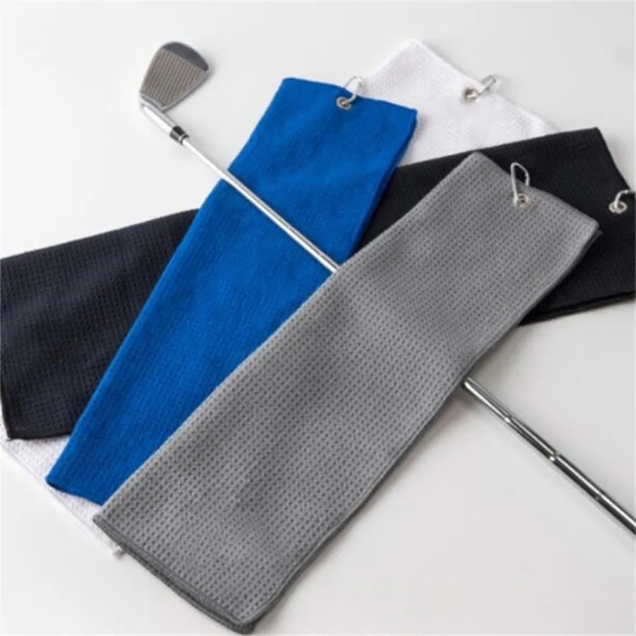 Premium Microfiber Fabric Golf Towel With Carabiner Clip 1