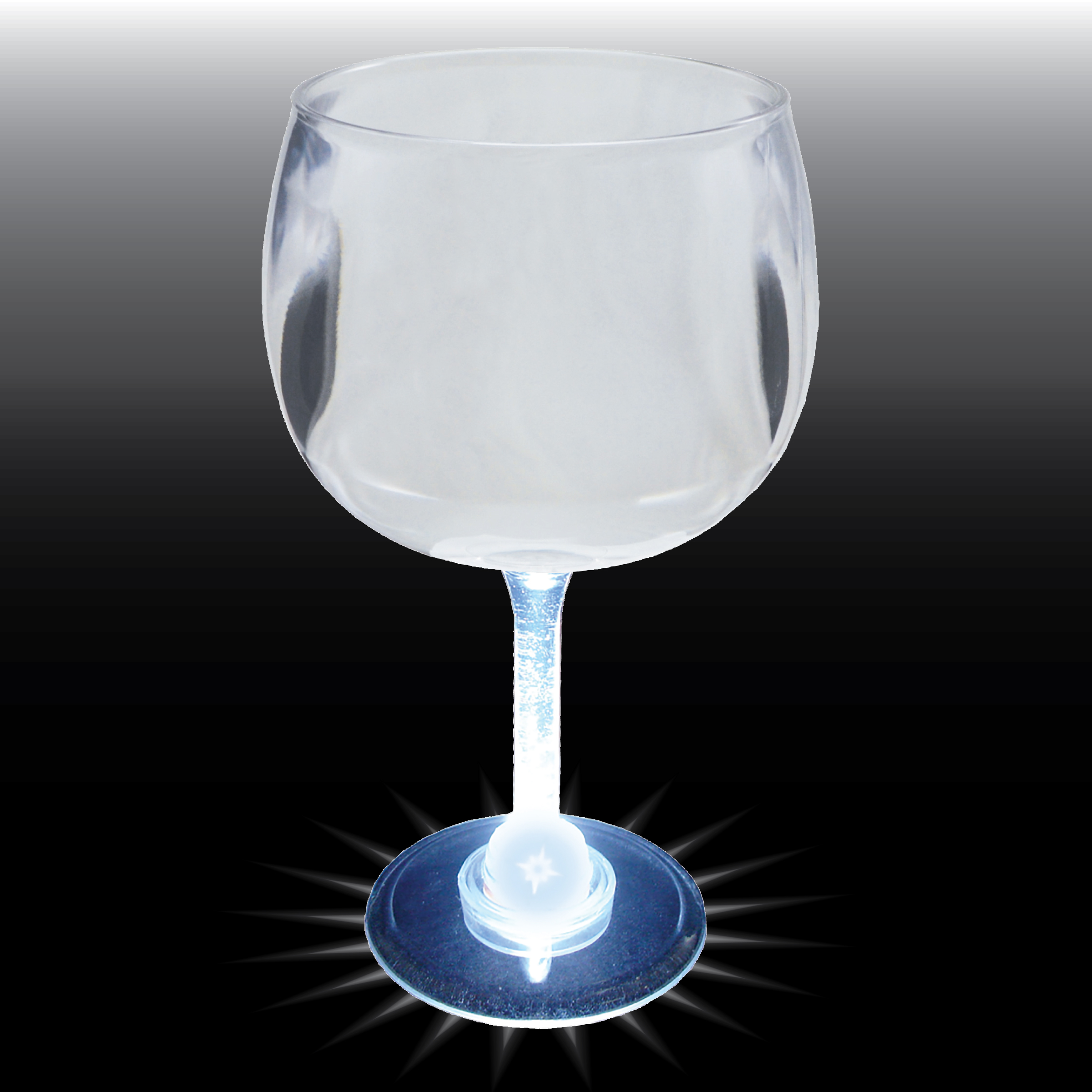 12oz Light Up Standard Stem Plastic Wine Goblet 14