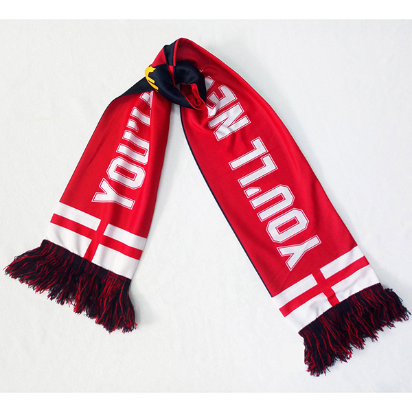 Full Sublimation Polyester Knit Scarf with Tassle - 57"x6.7" 5