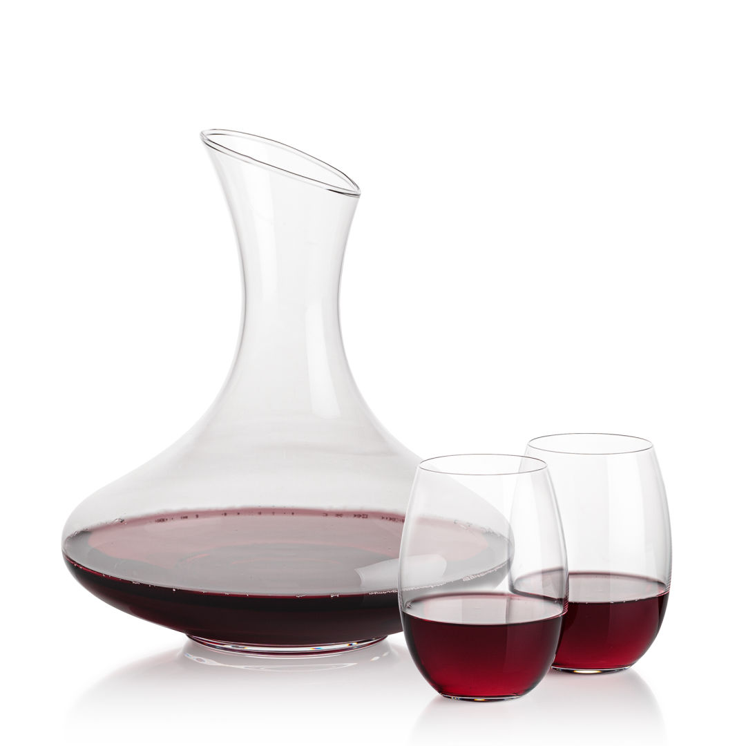 Innisfil Carafe & Carlita Stemless Wine 6