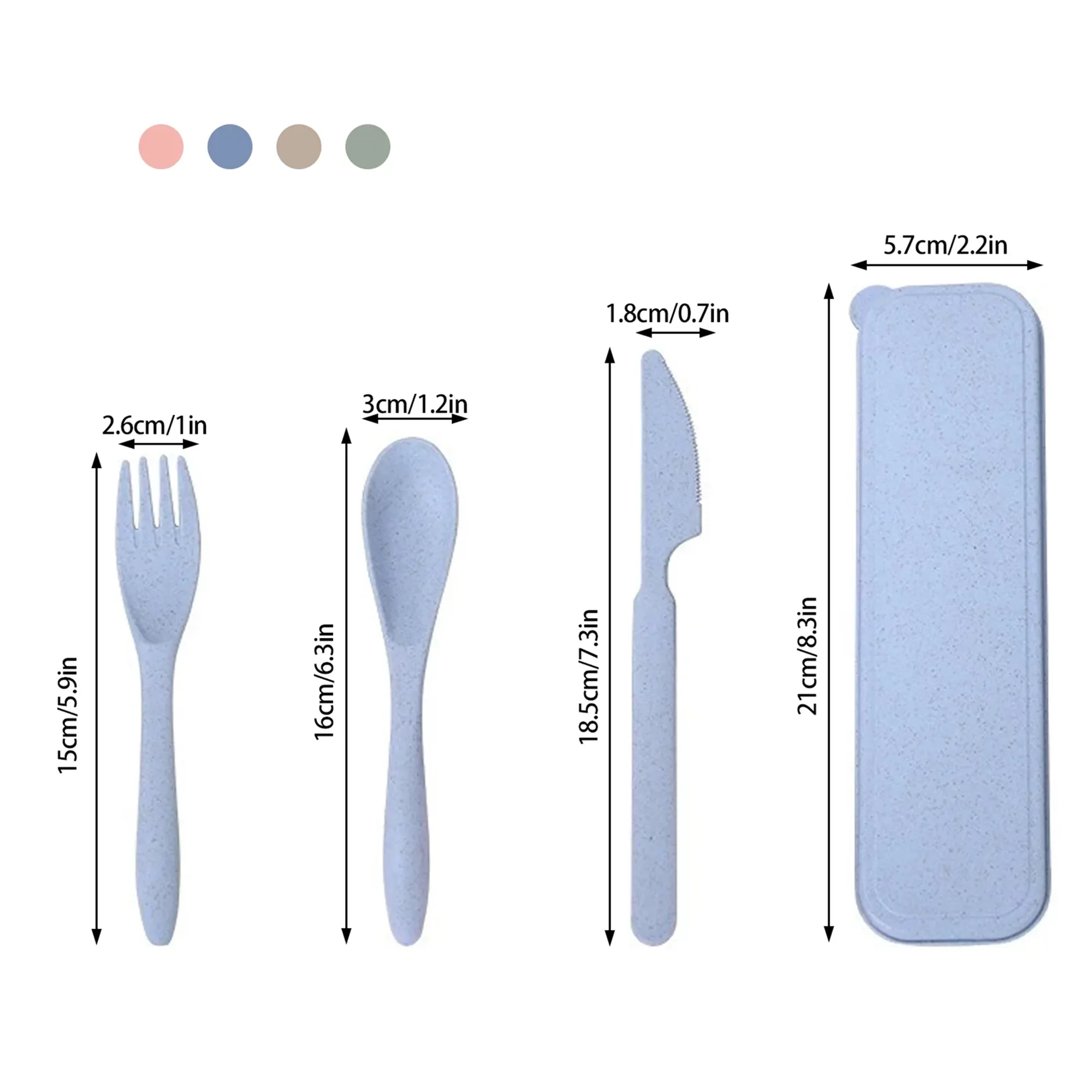 Wheat Straw Utensil Set 3