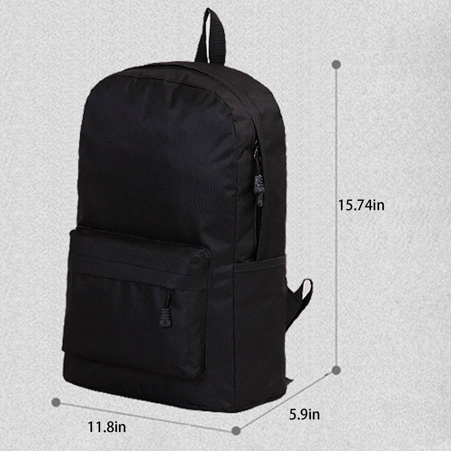 Solid Color Business Boys And Girls Student Backpack 5