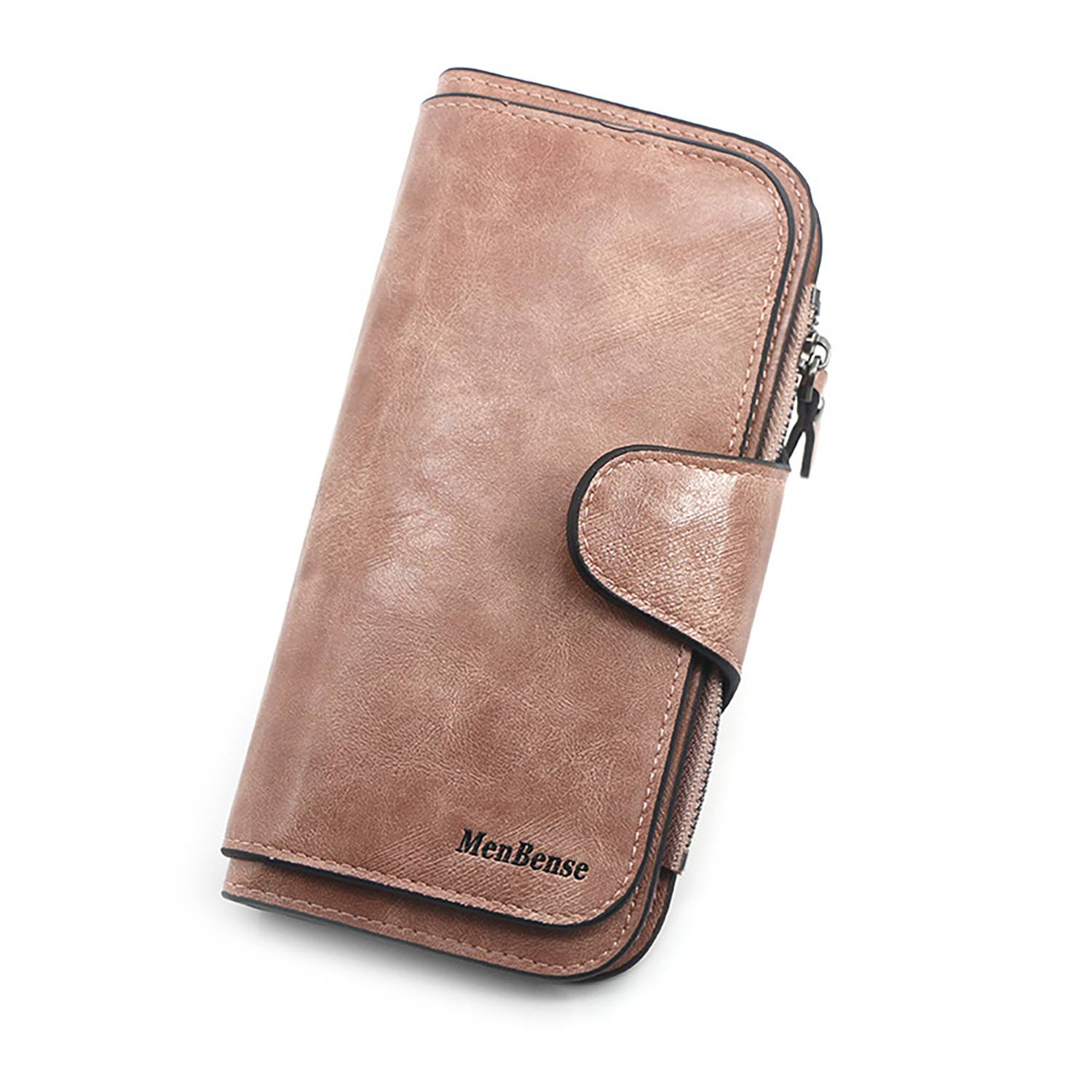 Women'S Large Capacity Magnetic Button Pu Leather Wallet 8