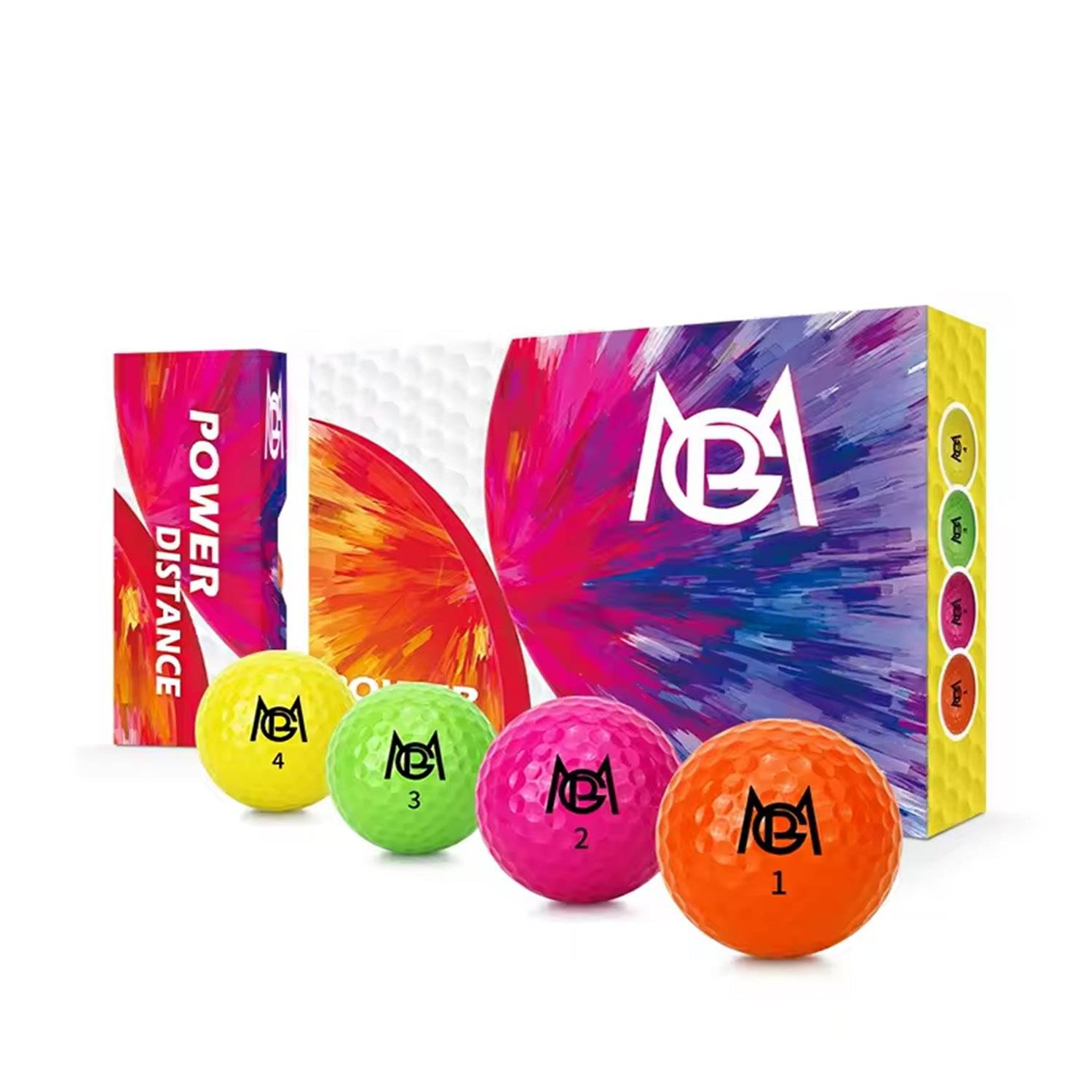12 Pack Colored Class Golf Balls 3