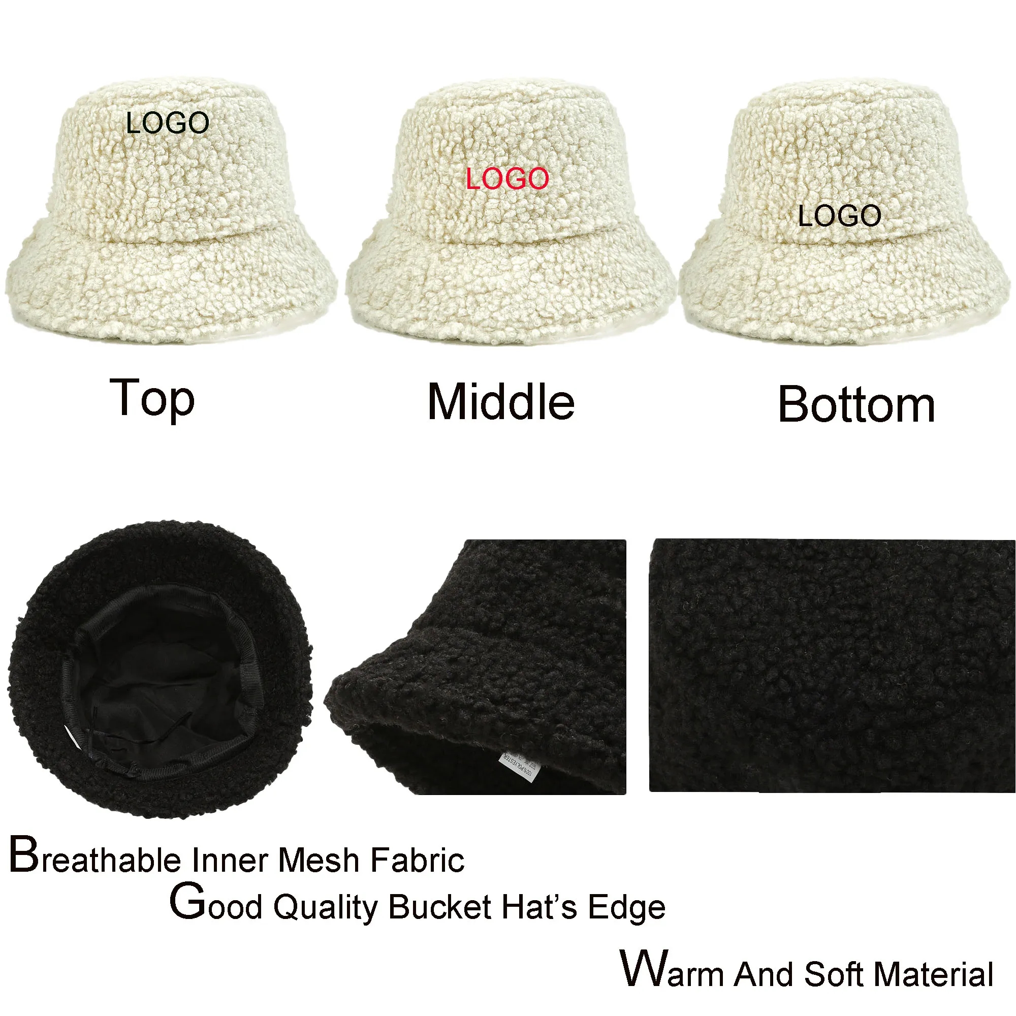 Spot Winter Wool Fisherman Bucket Hat 5