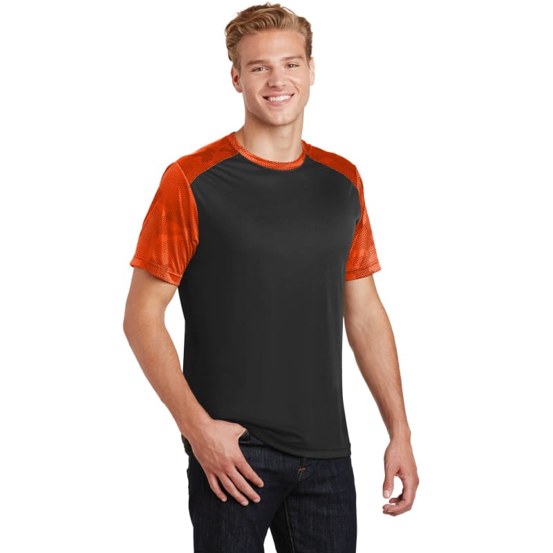 Sport-Tek CamoHex Colorblock Tee. 14