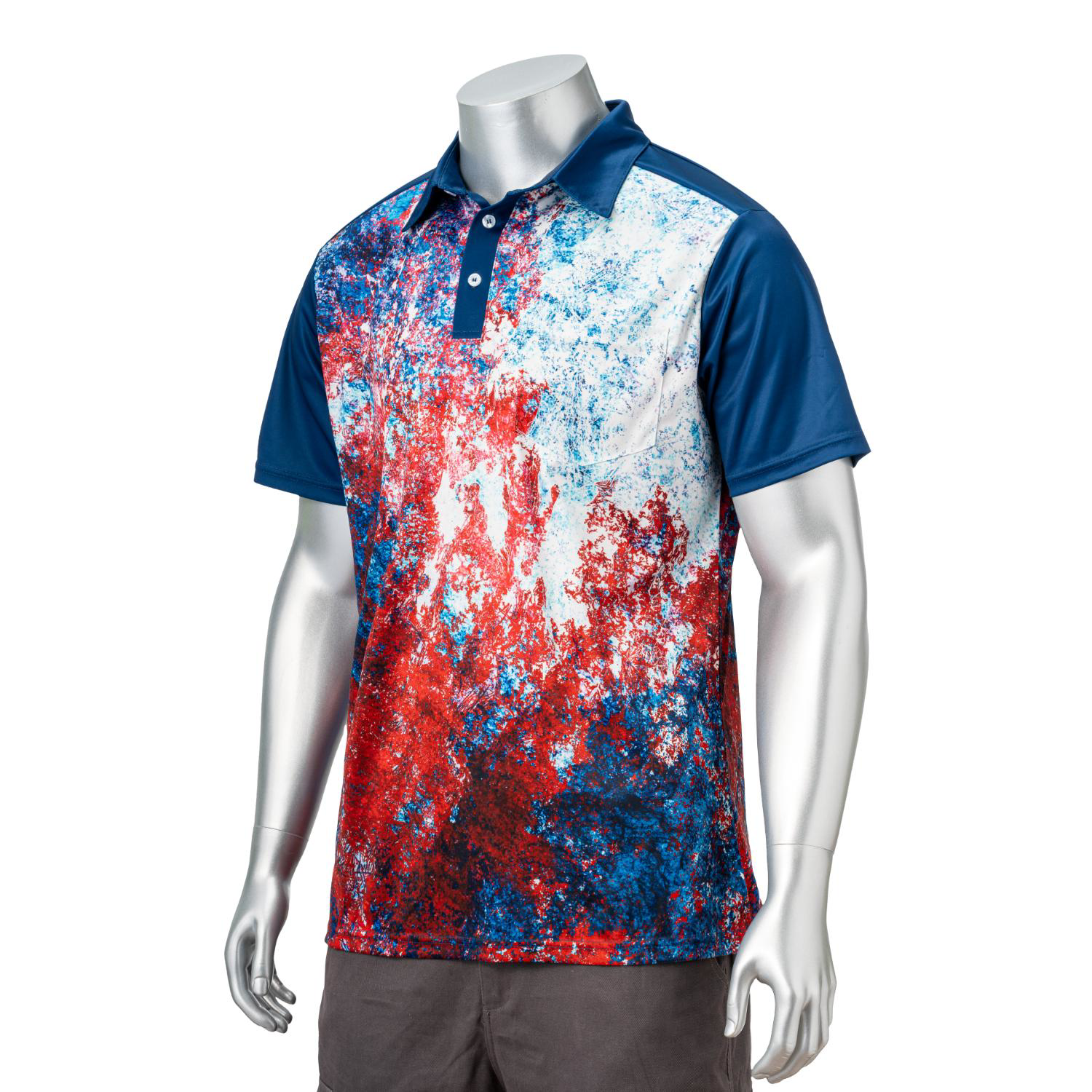 Mossy Oak® Men's 4.4 oz. Polyester Interlock Raglan Short Sleeve Polo, UPF 50+ 2