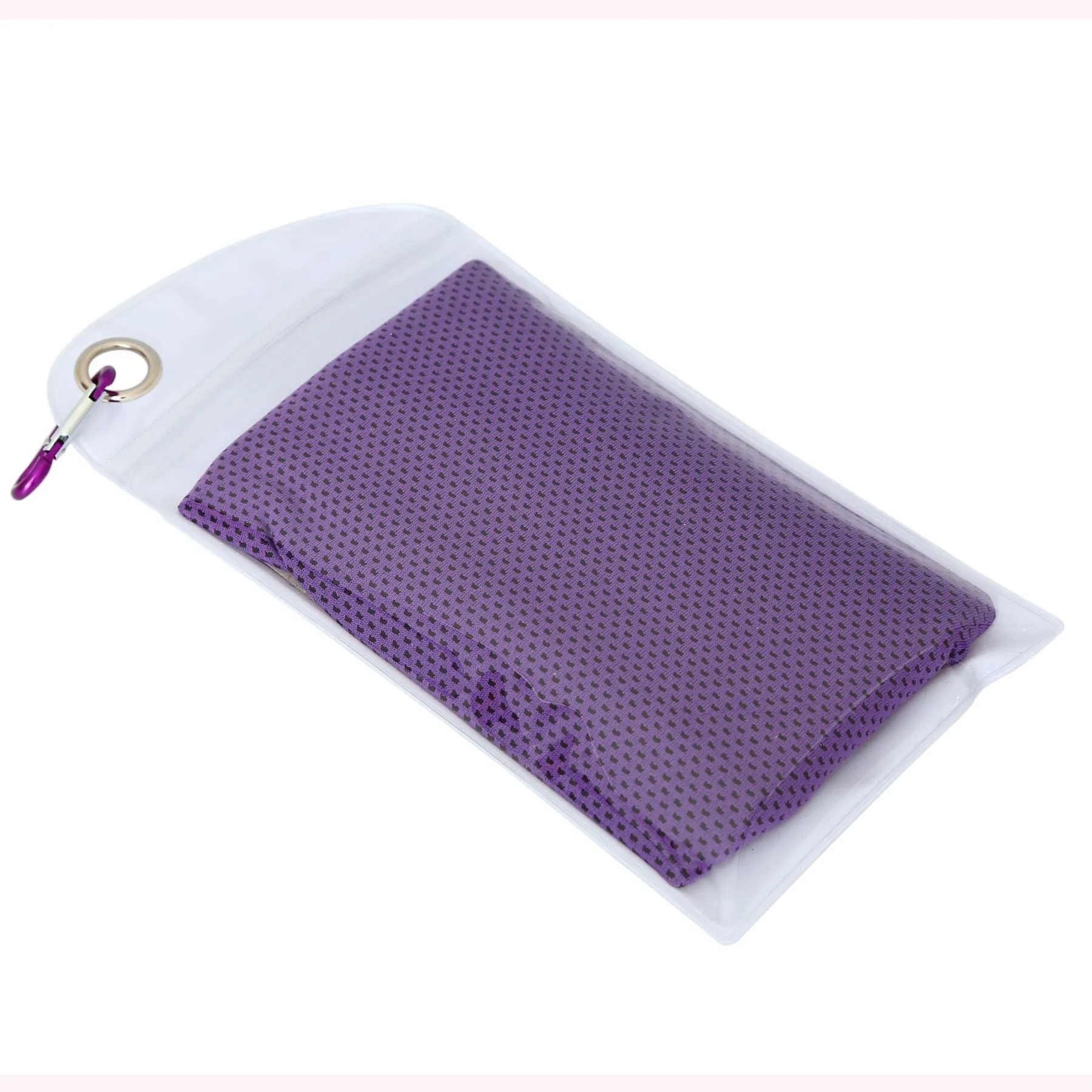 Cooling Towel with Zip Pocket and Carabiner, custom towel with logo imprint 8