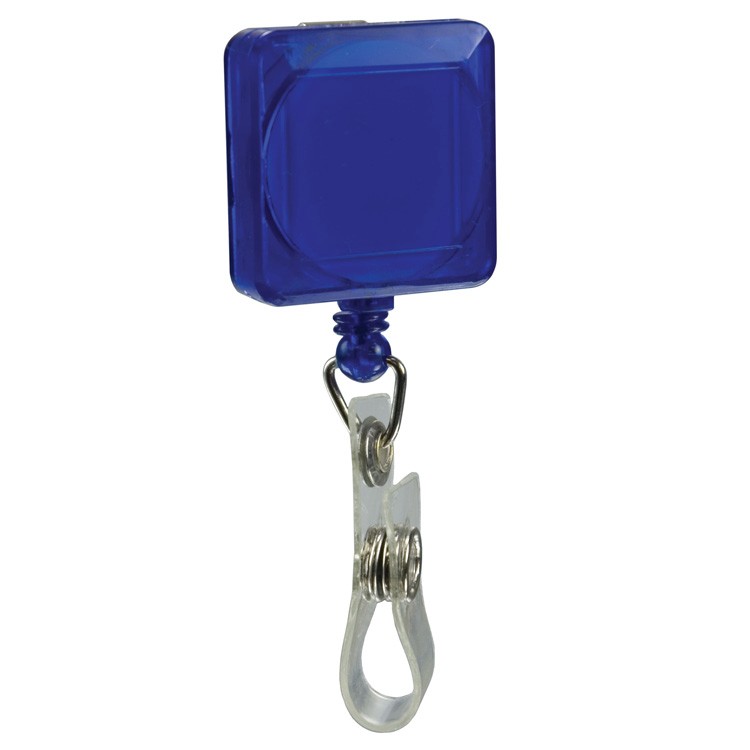 Pad Printed Retractable Badge Holder (Square w/ Slip on Clip) 3